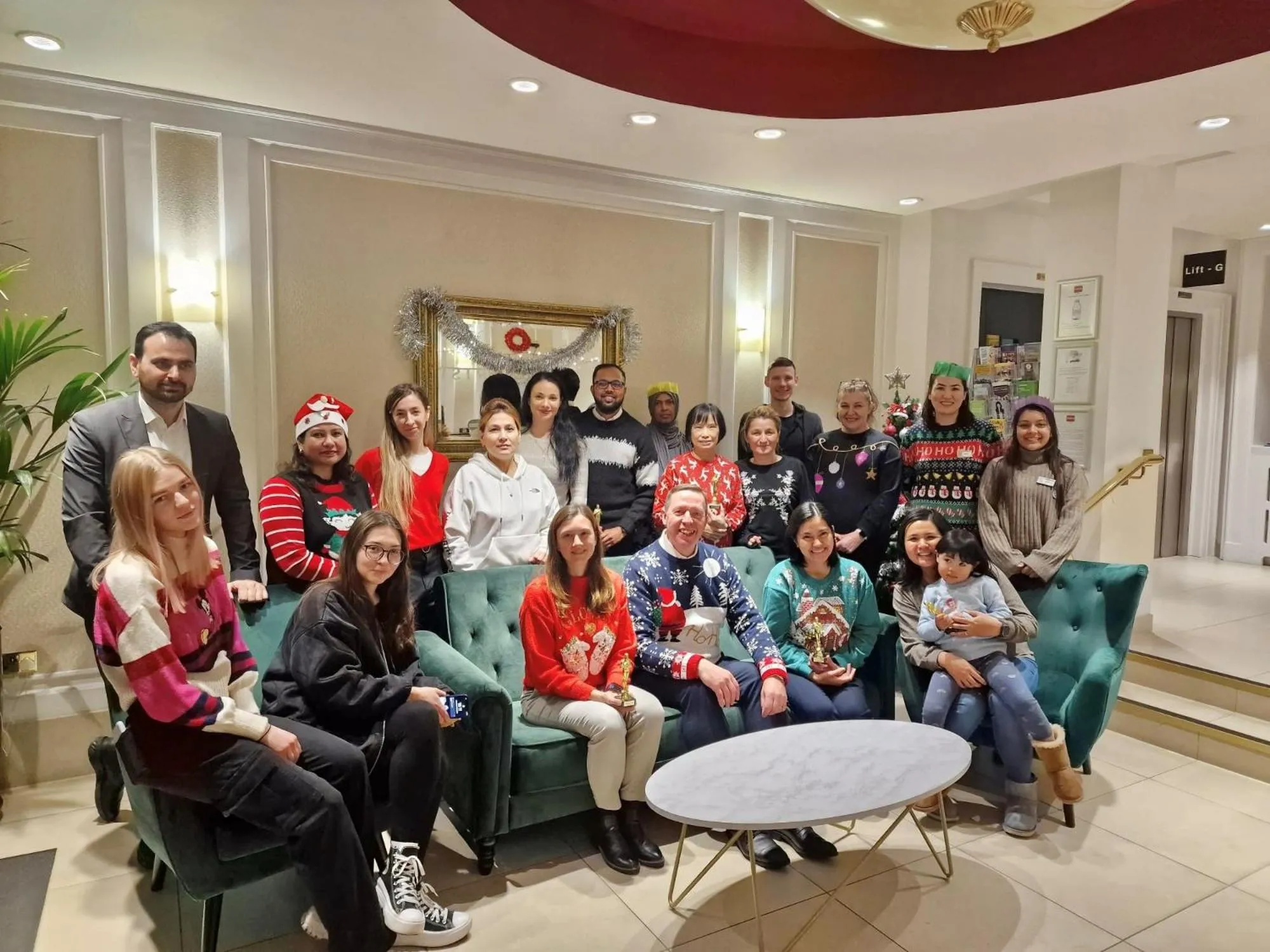 People in Astor Court Hotel