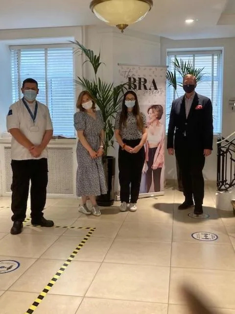 group of guests in Astor Court Hotel