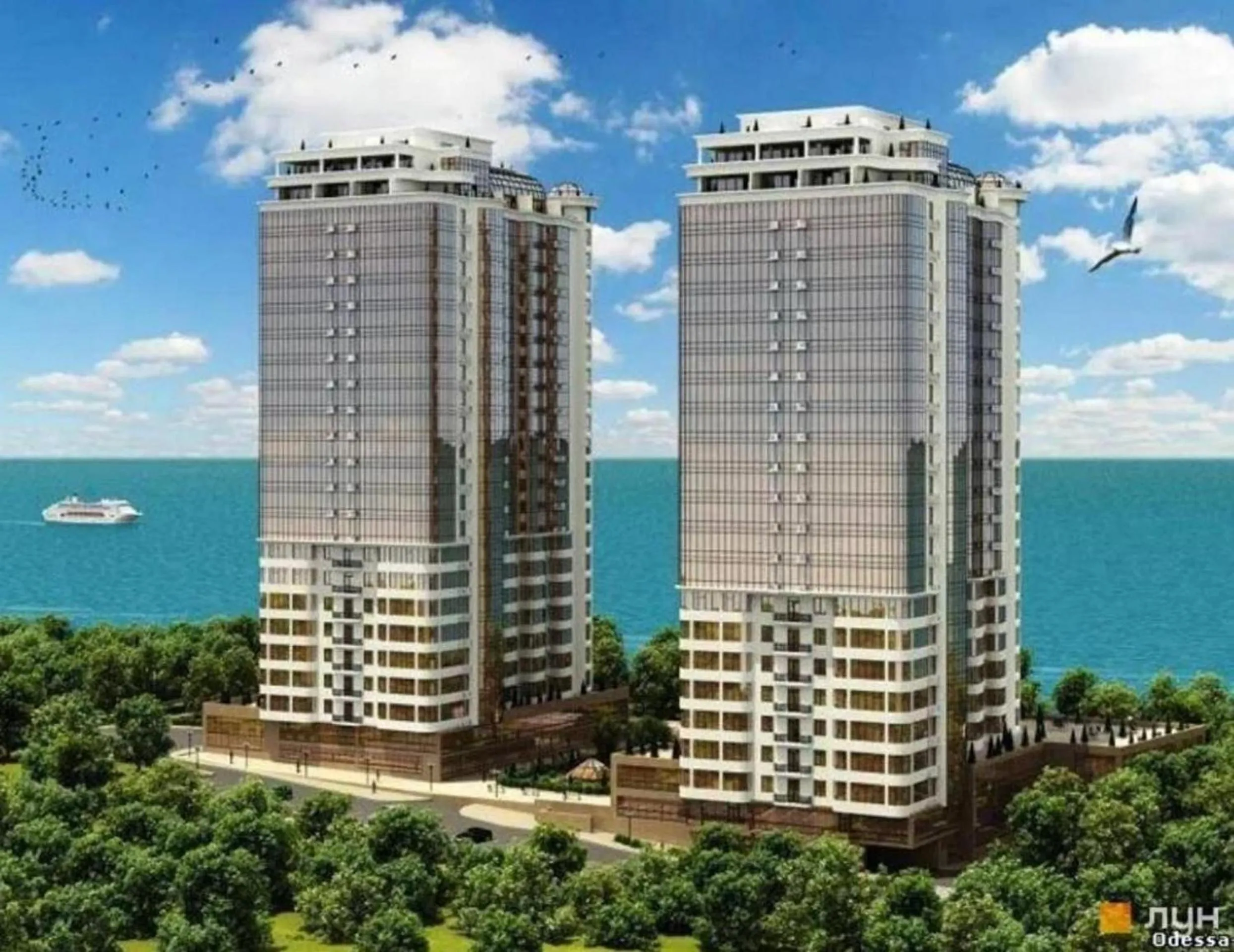 Facade/entrance in Odessa Pearl Apart Arcadia