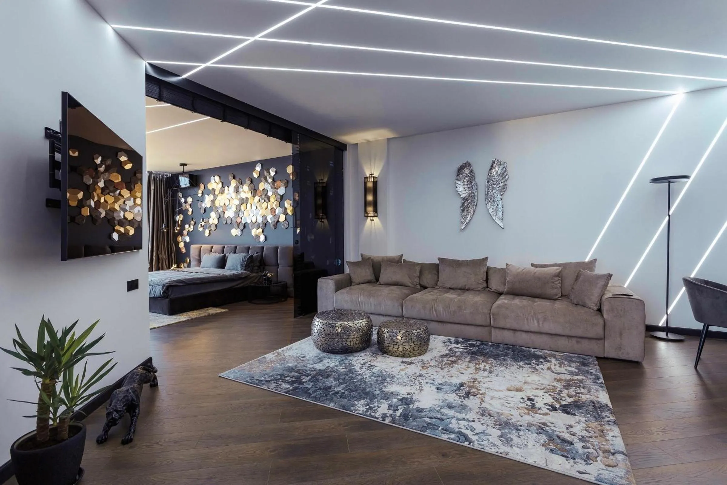 Seating area in Odessa Pearl Apart Arcadia