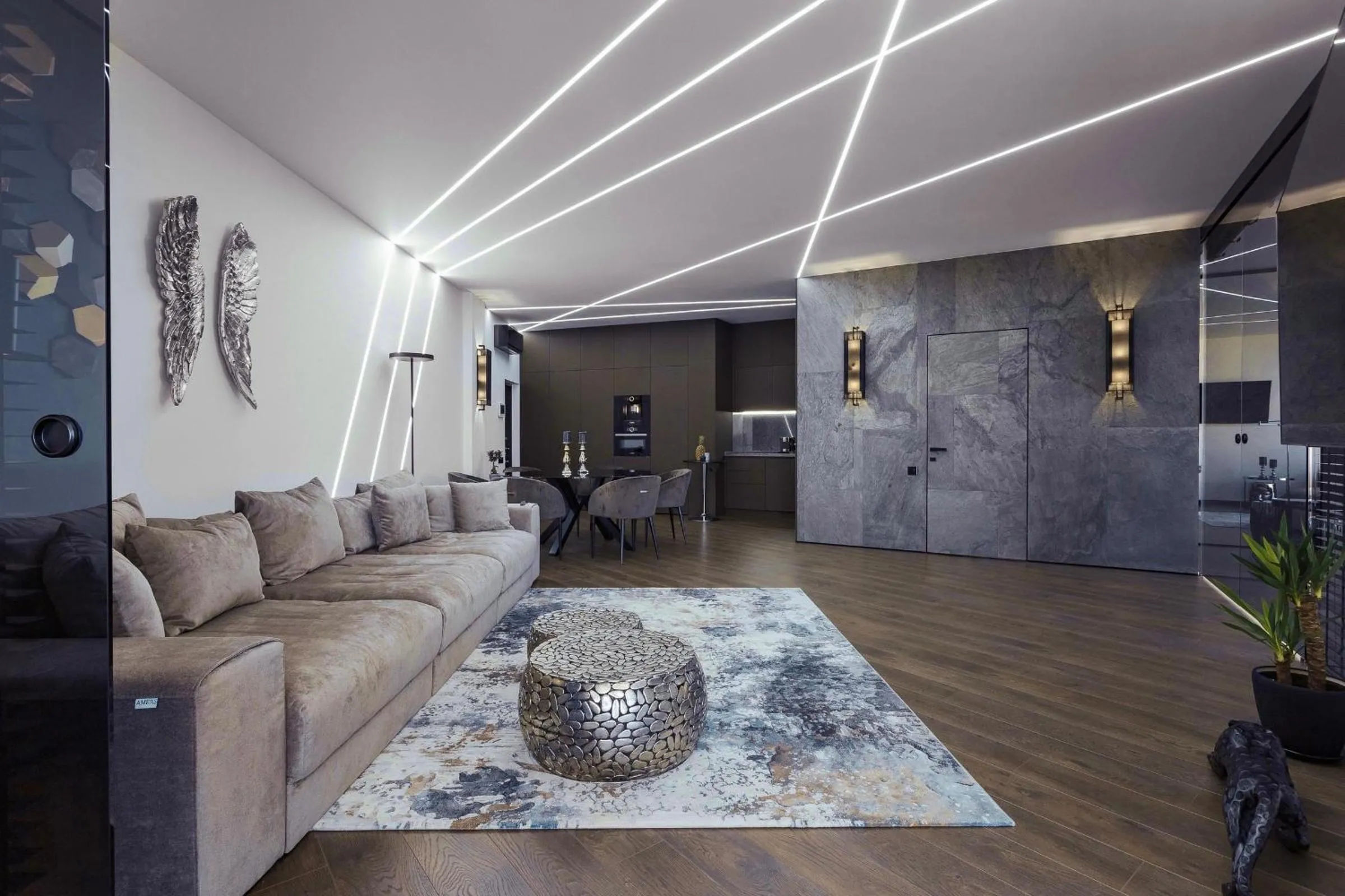 Seating area in Odessa Pearl Apart Arcadia