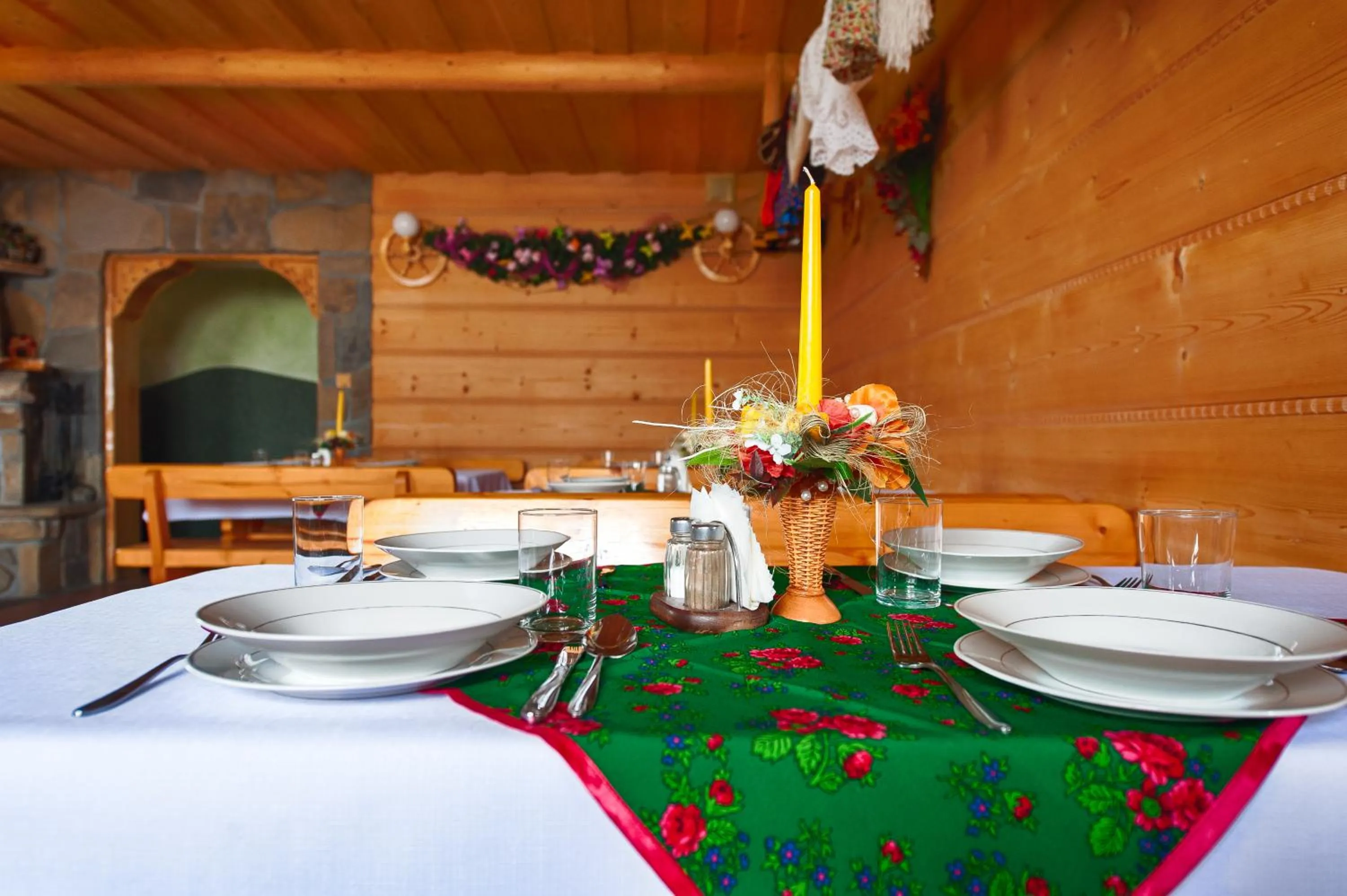 Dining area in Pokoje u Borzana
