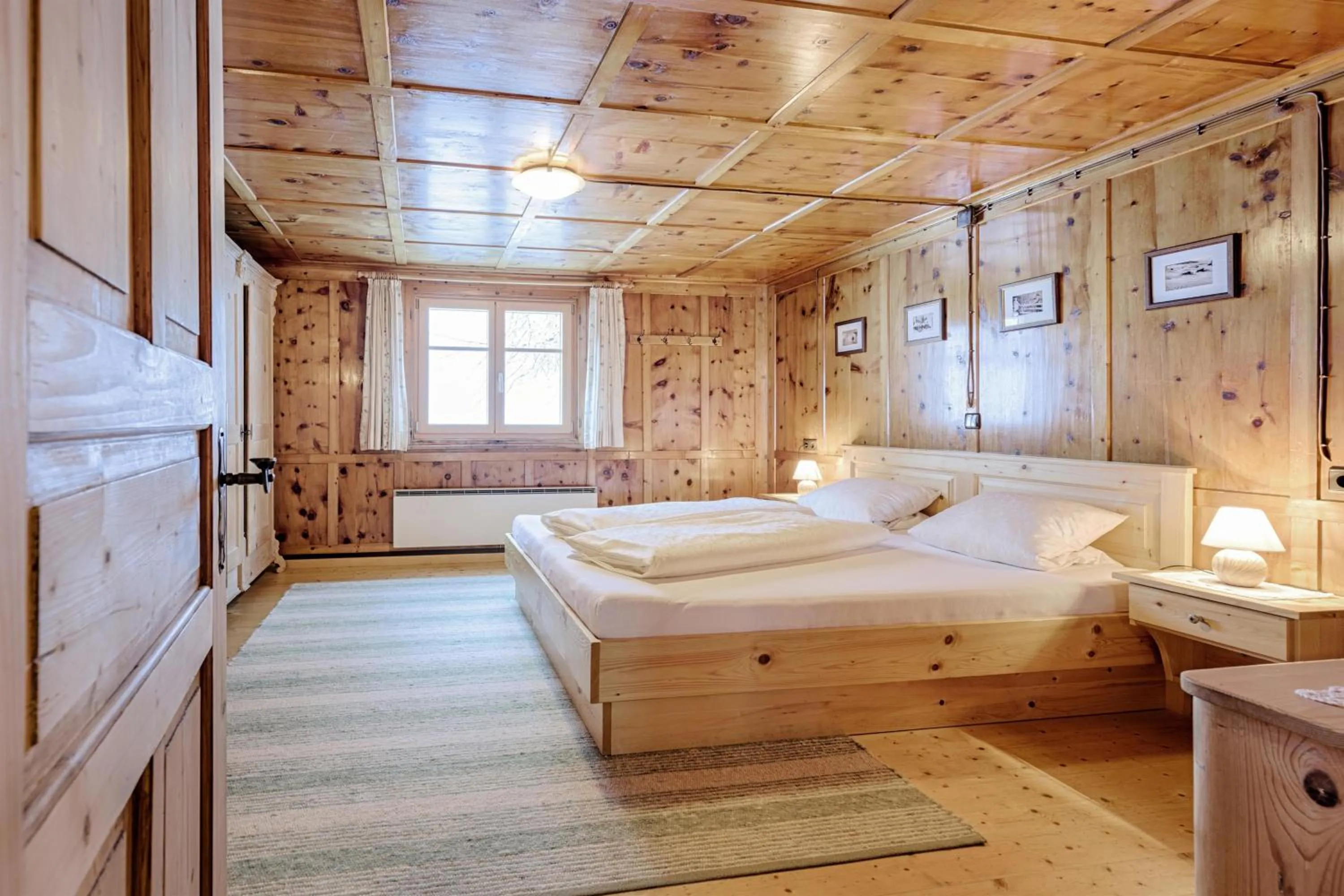 Bed in Ferienhaus Bergfrieden