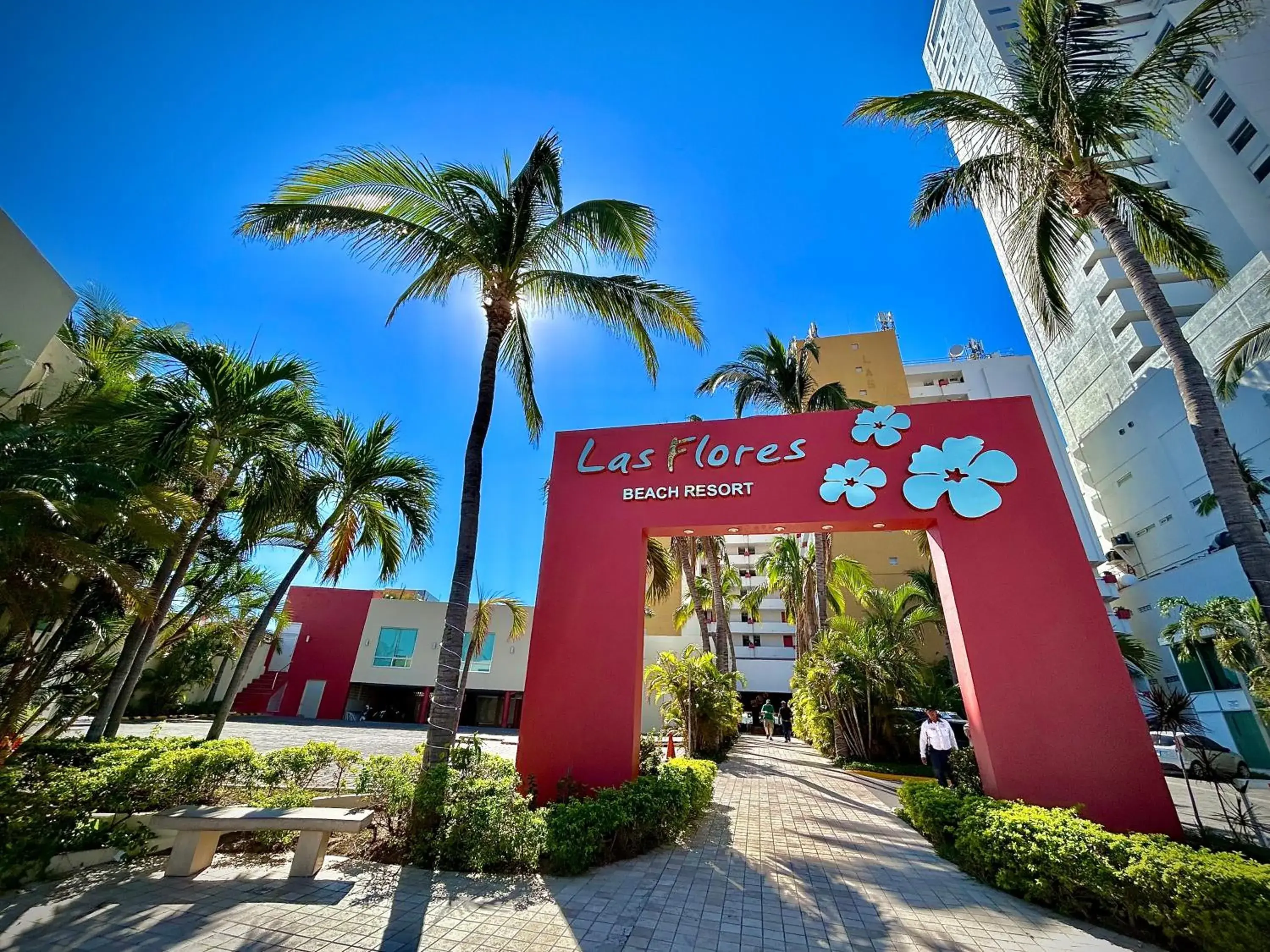 Property building in Las Flores Beach Resort Property building in Las Flores Beach Resort