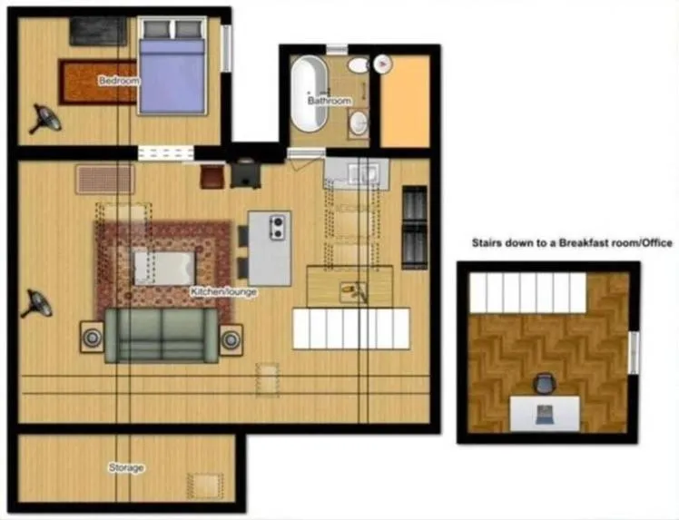 Floor plan in Tolmin center apartments Townhouse & Loft