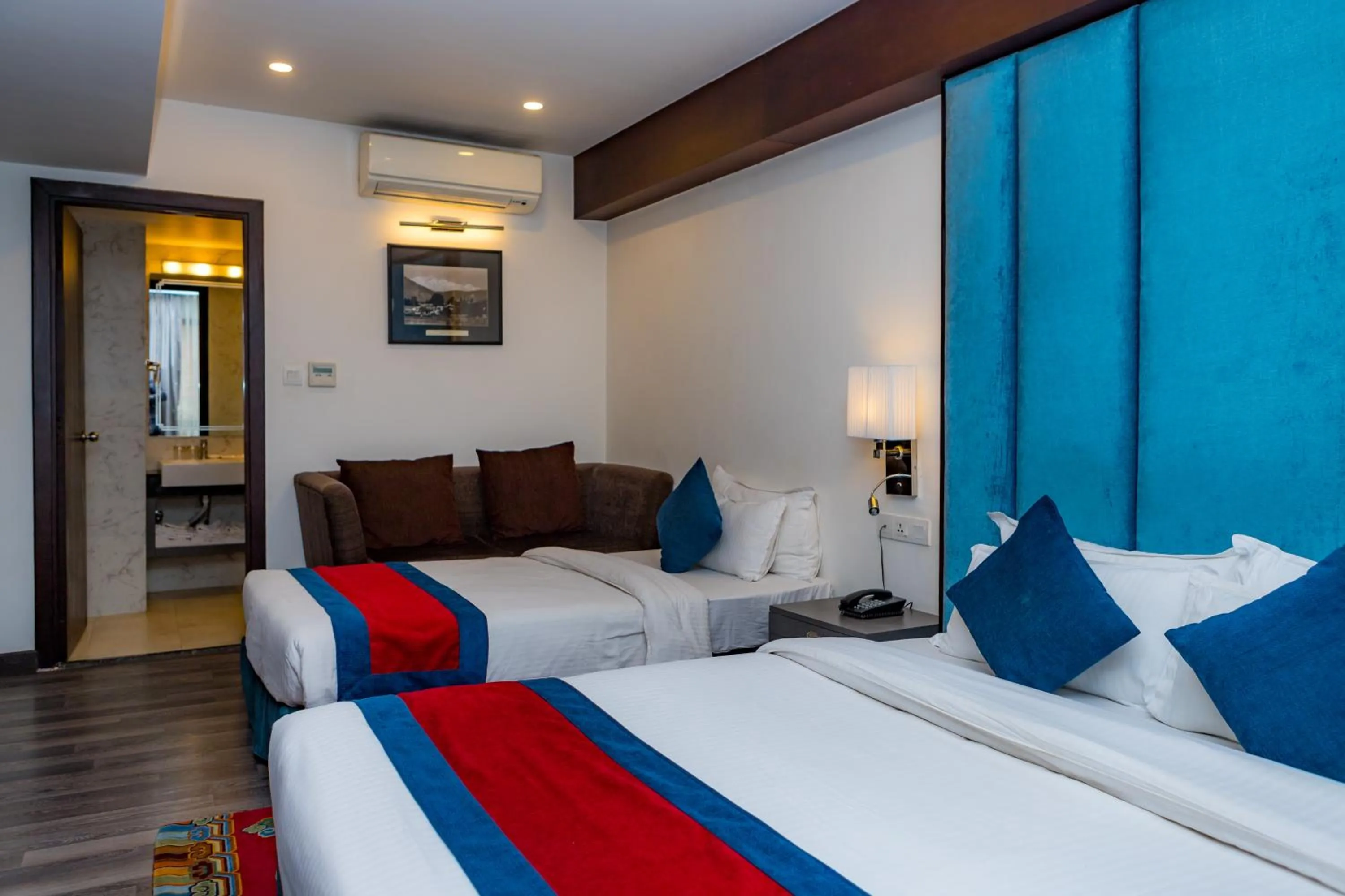 Bed in M Hotel Thamel-Kathmandu