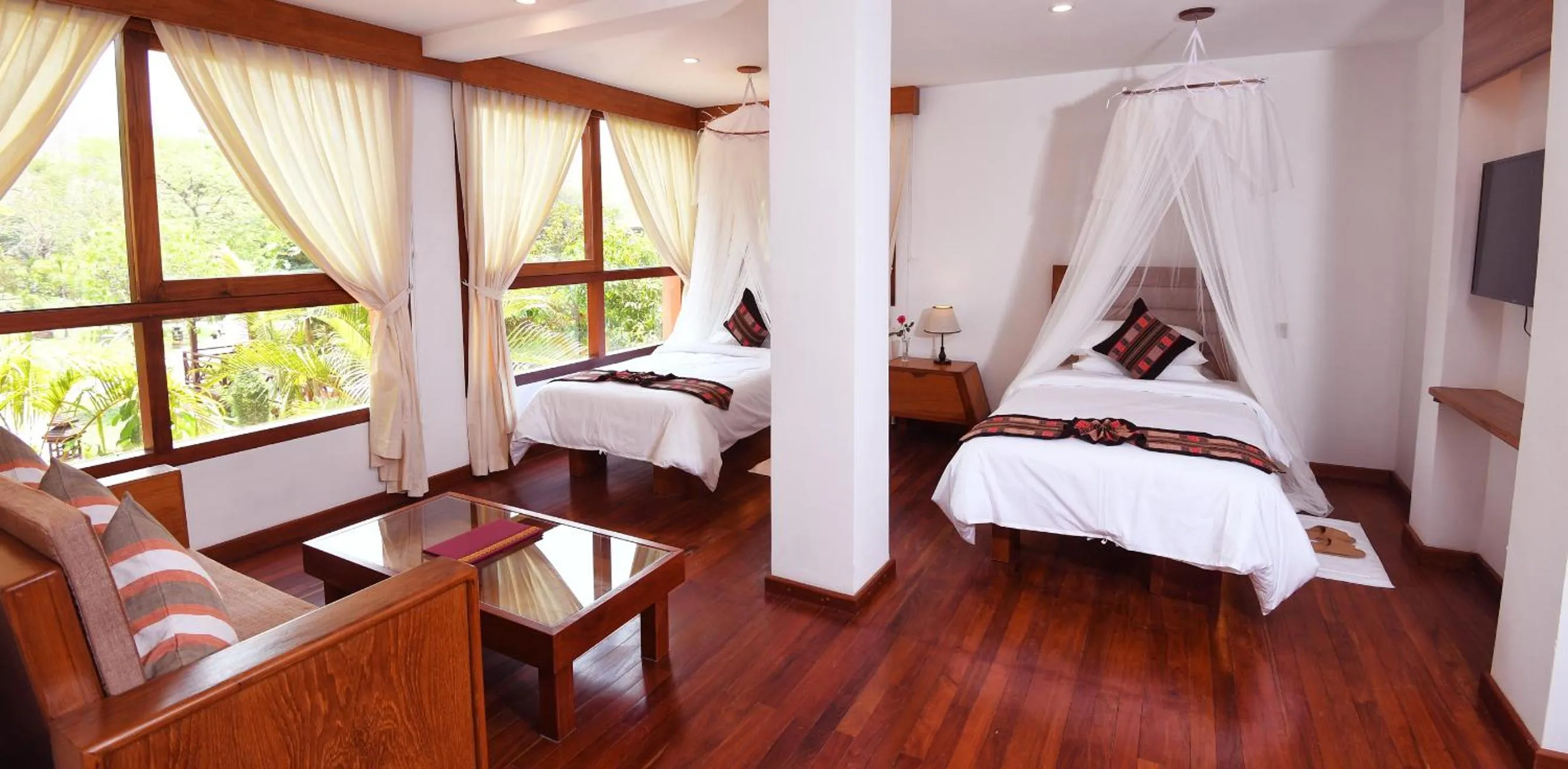 Bed in Popa Garden Resort