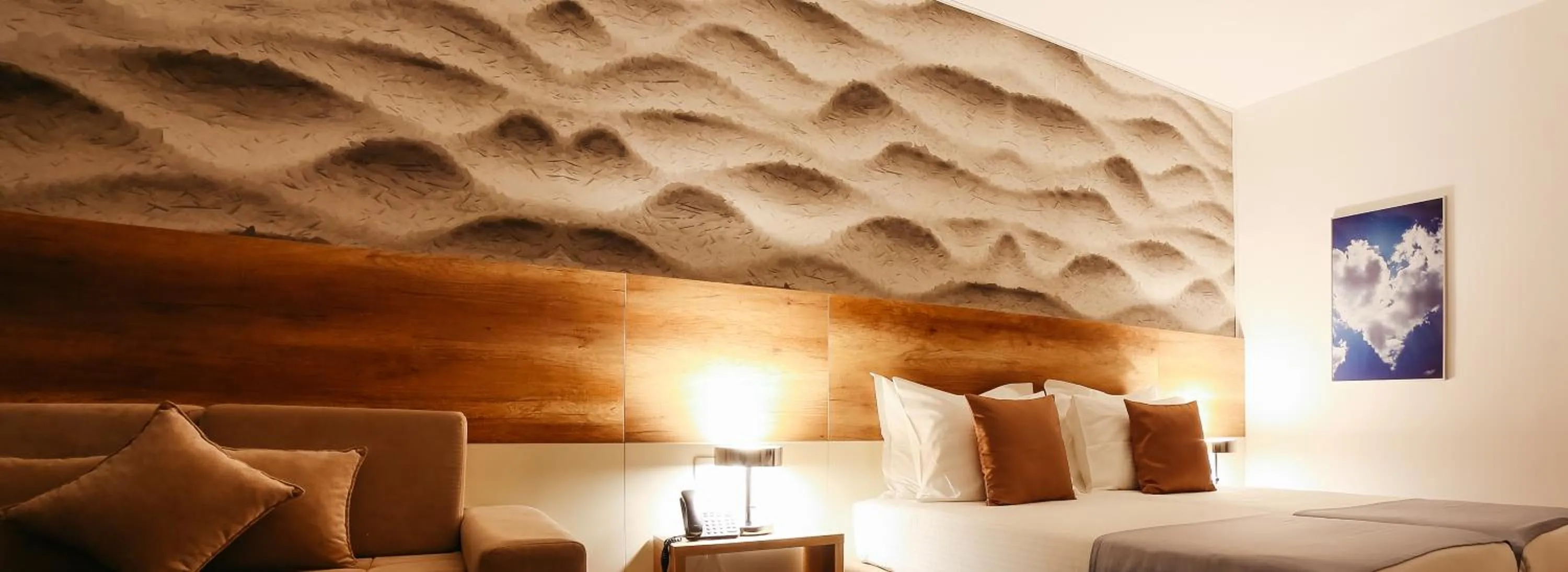 Bed in Hotel Santiny