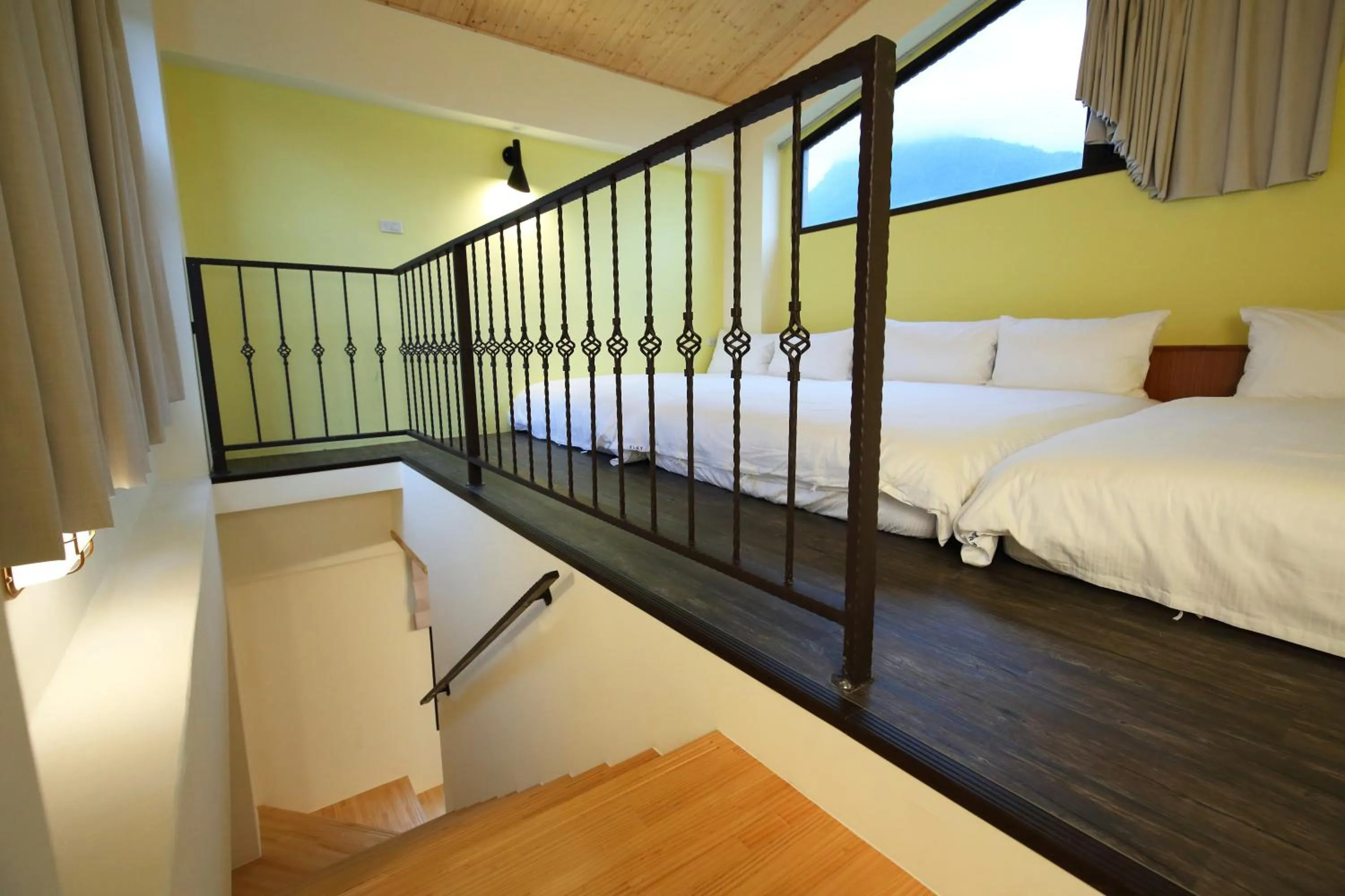 Bed in Taroko Mountain View B&B