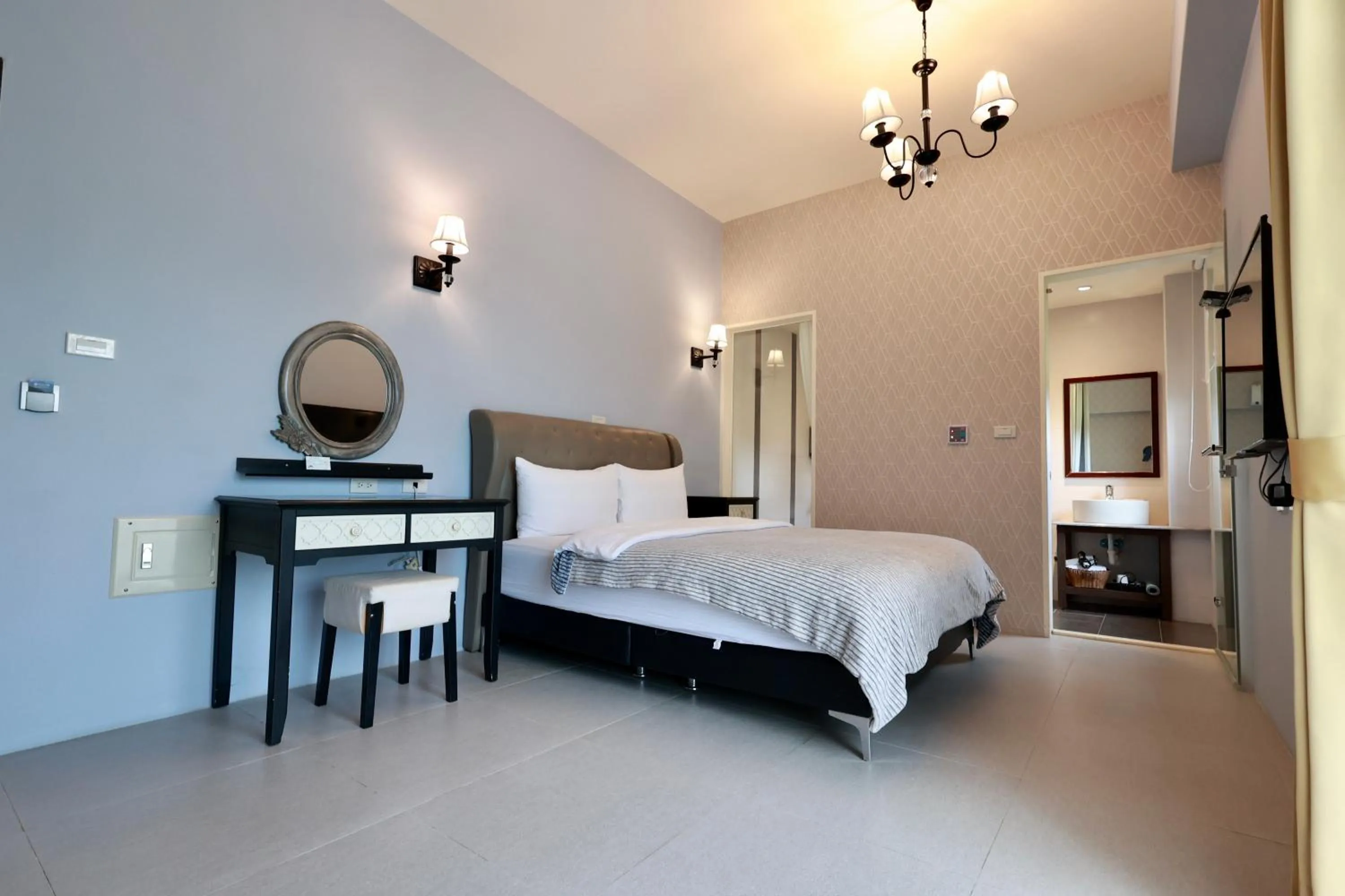 Bed in Taroko Mountain View B&B