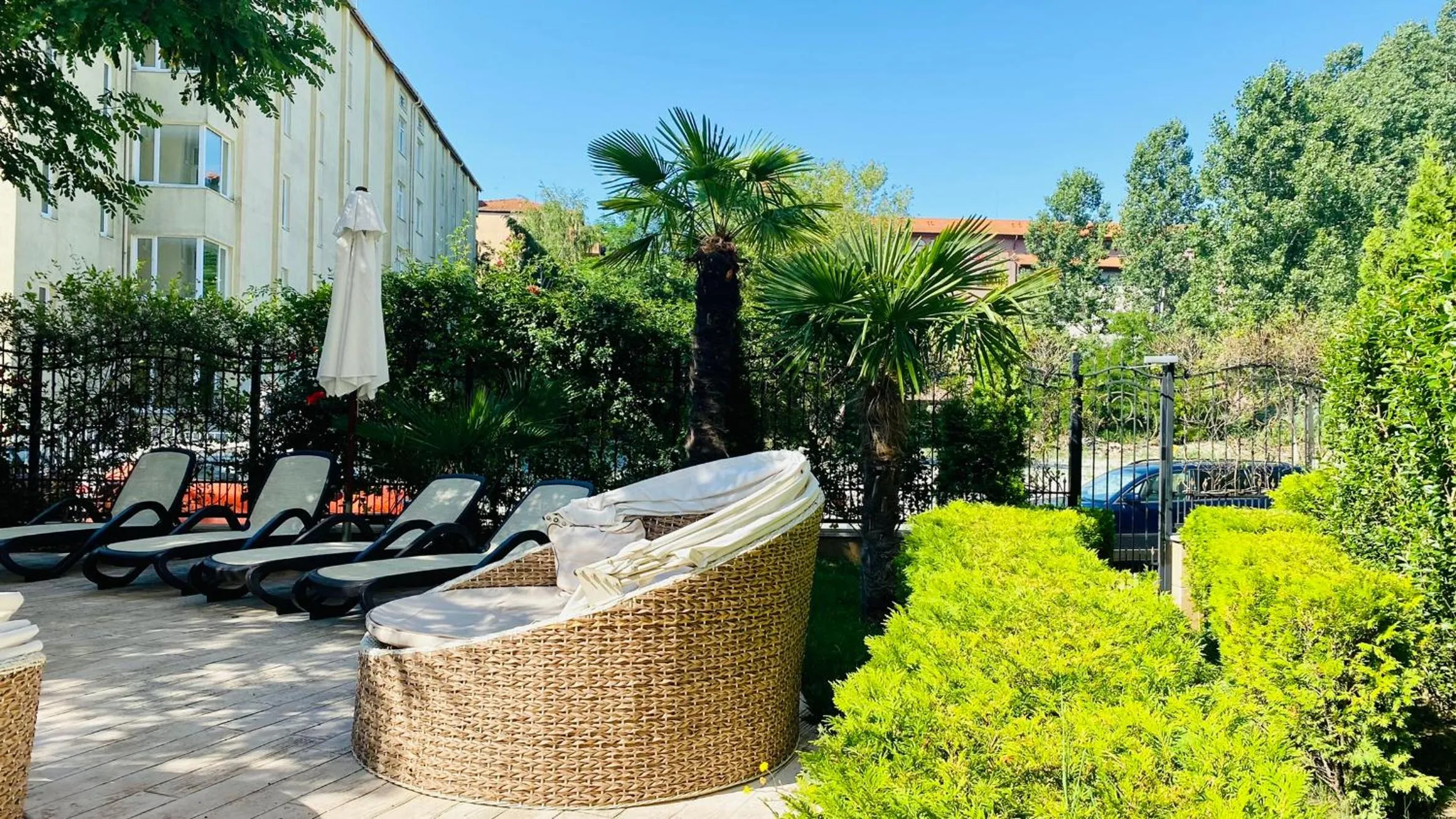 Patio in Bratanov Harmony Suites Dream Island Apartments