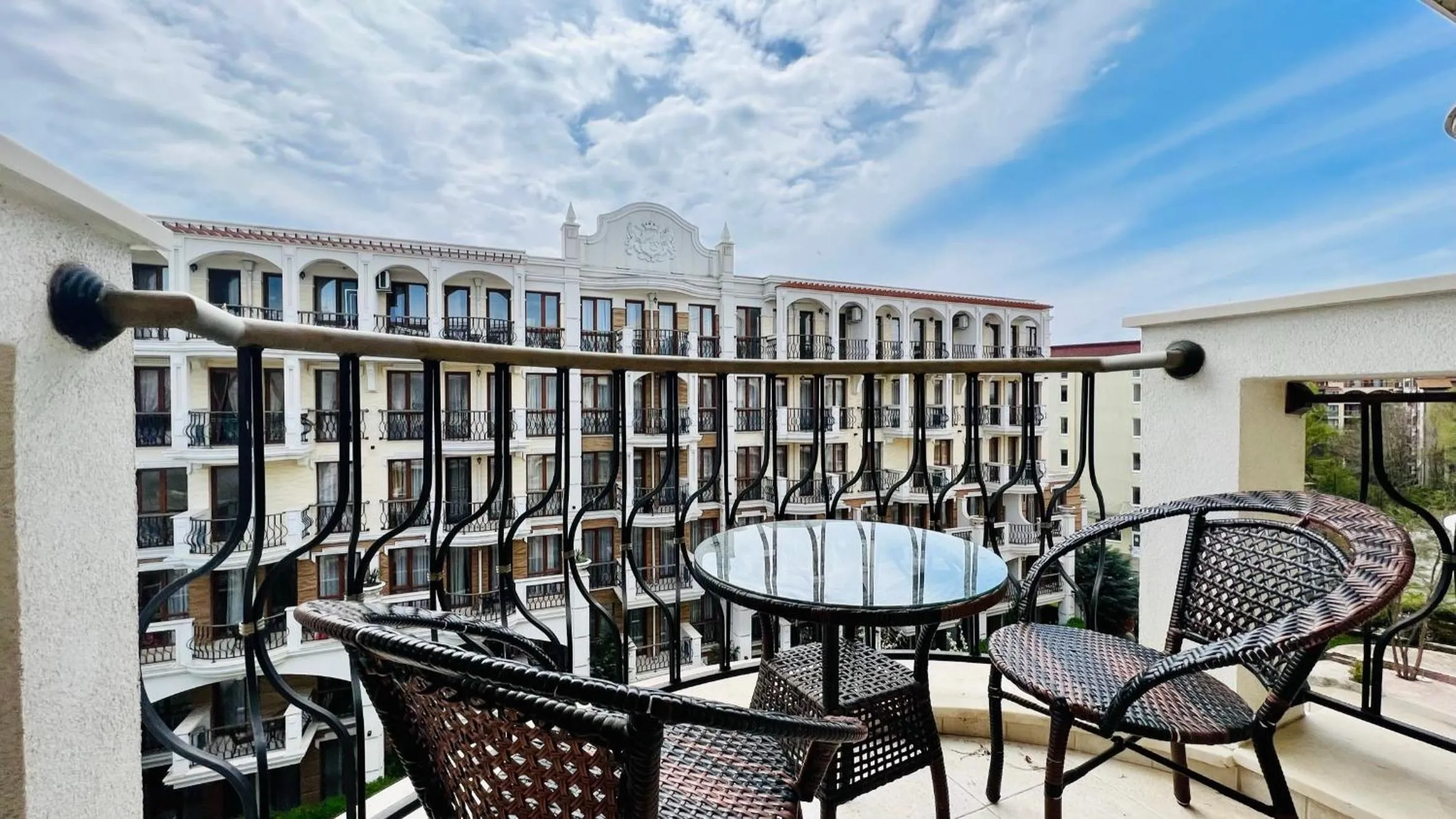 Balcony/Terrace in Bratanov Harmony Suites Dream Island Apartments