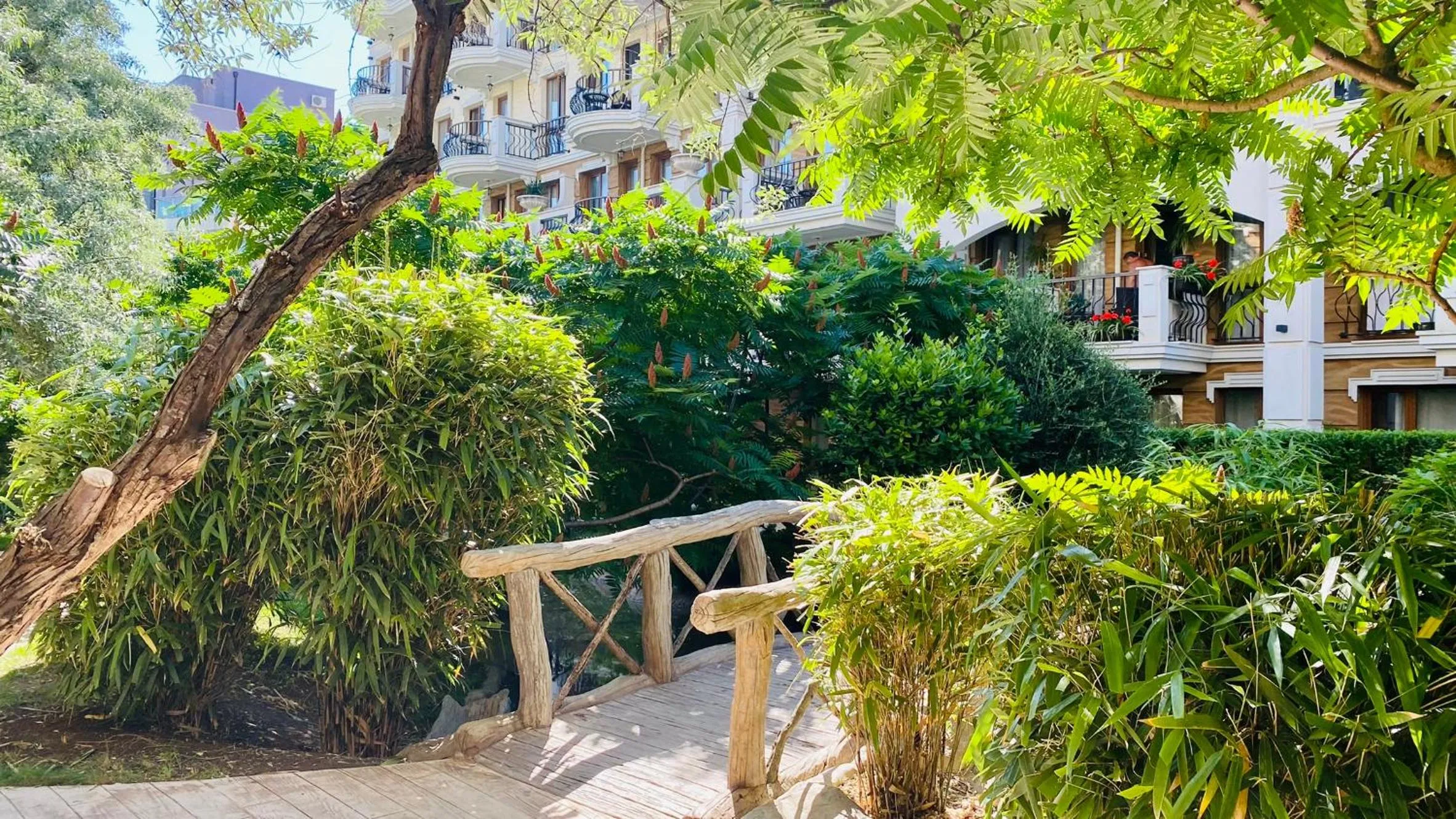 Patio in Bratanov Harmony Suites Dream Island Apartments