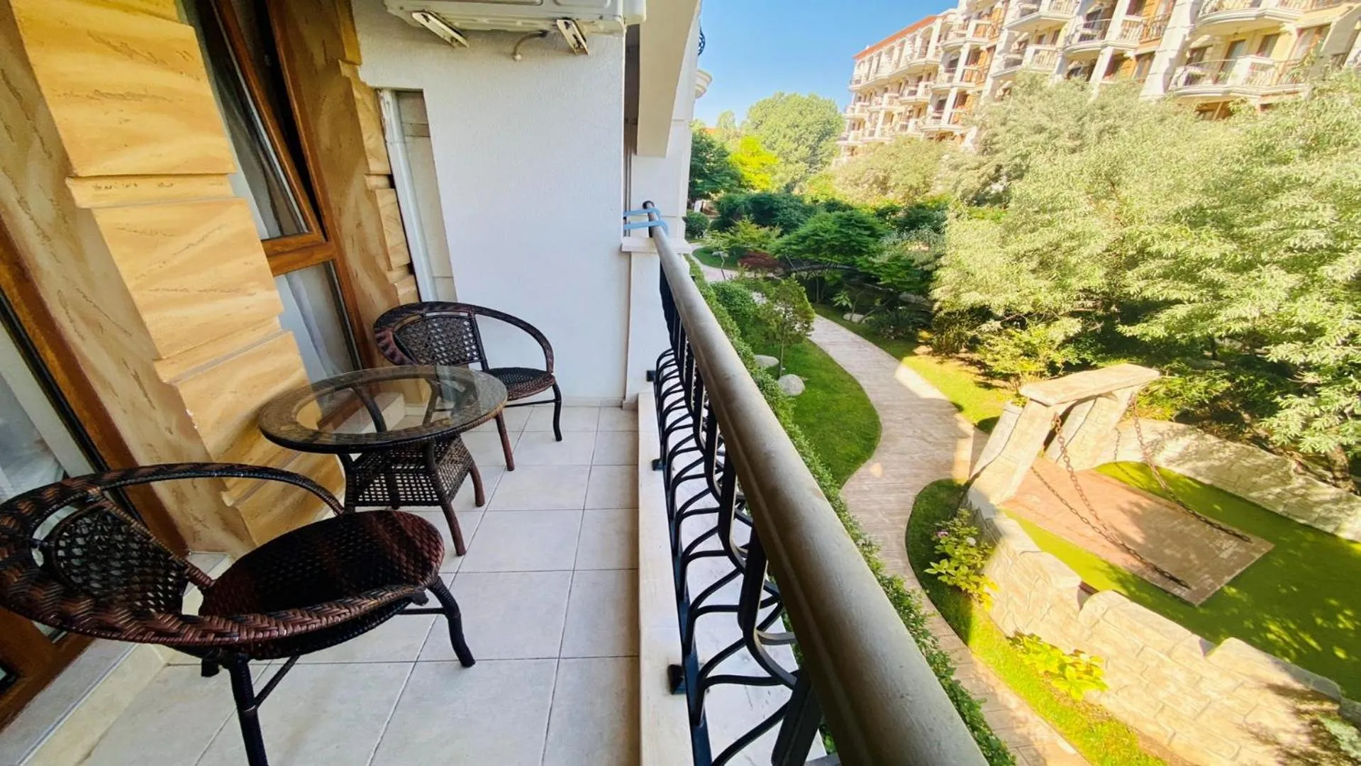 Balcony/Terrace in Bratanov Harmony Suites Dream Island Apartments