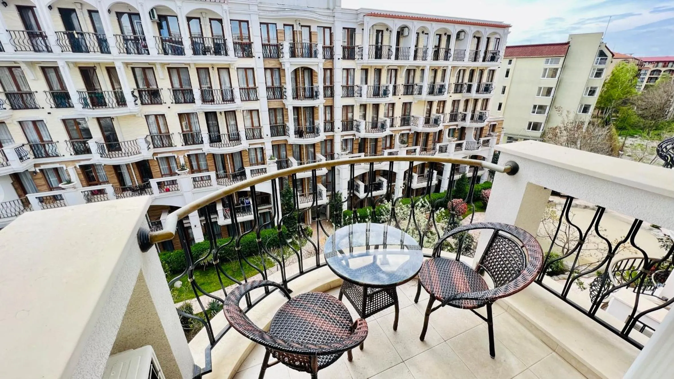 Patio in Bratanov Harmony Suites Dream Island Apartments