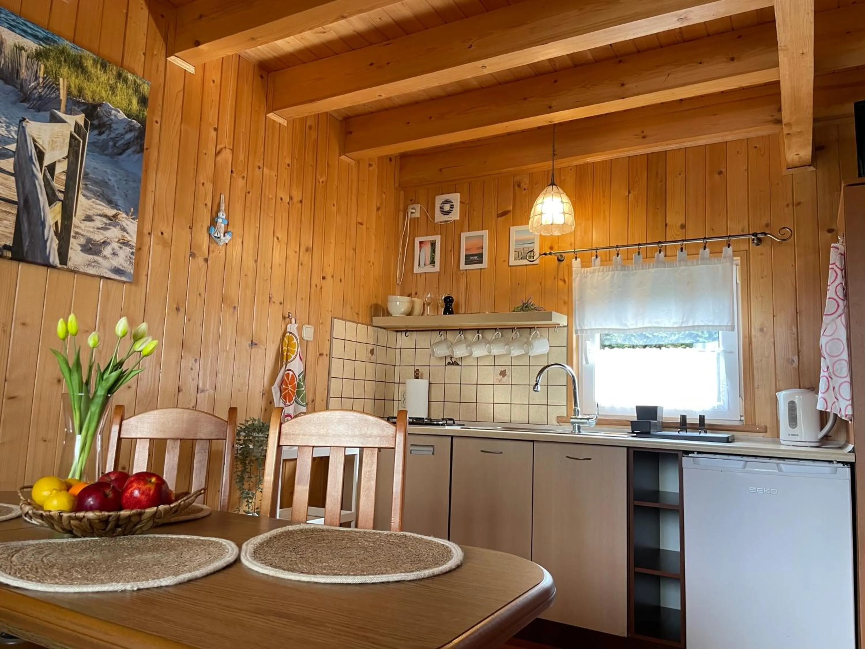 Kitchen or kitchenette in Domek Danusia z dwiema sypialniami