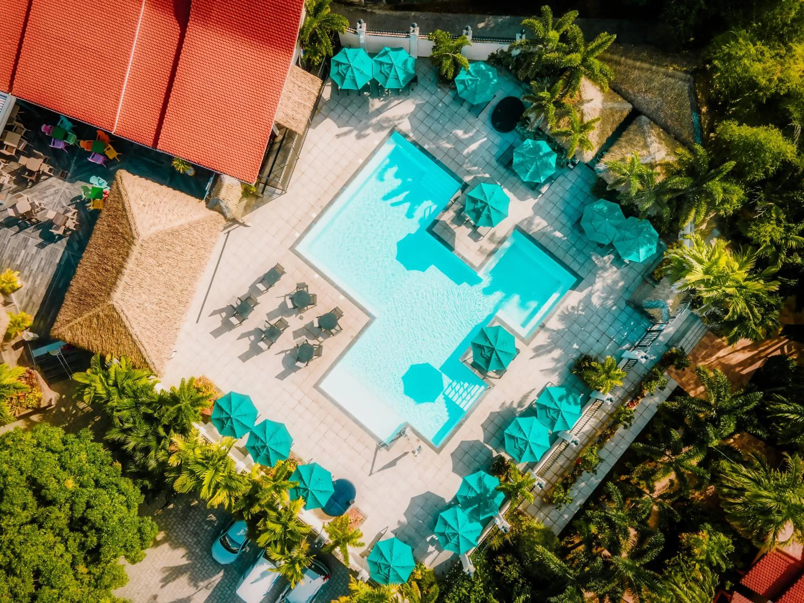 Pool view in Hotel Bambou