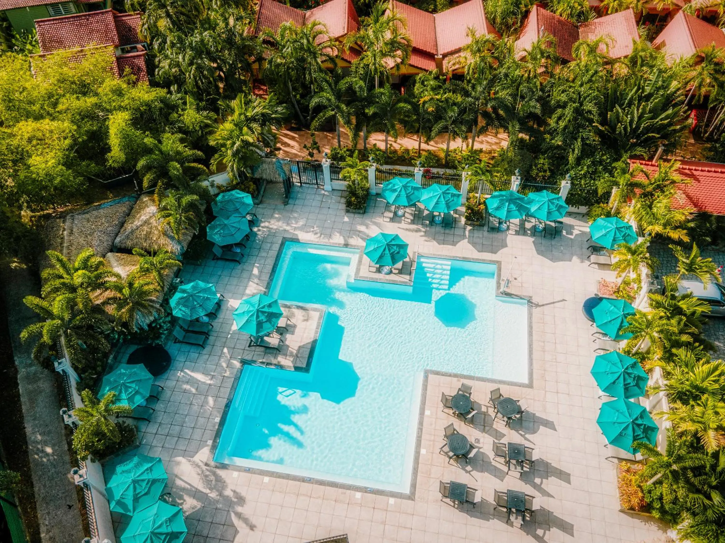 Pool view in Hotel Bambou