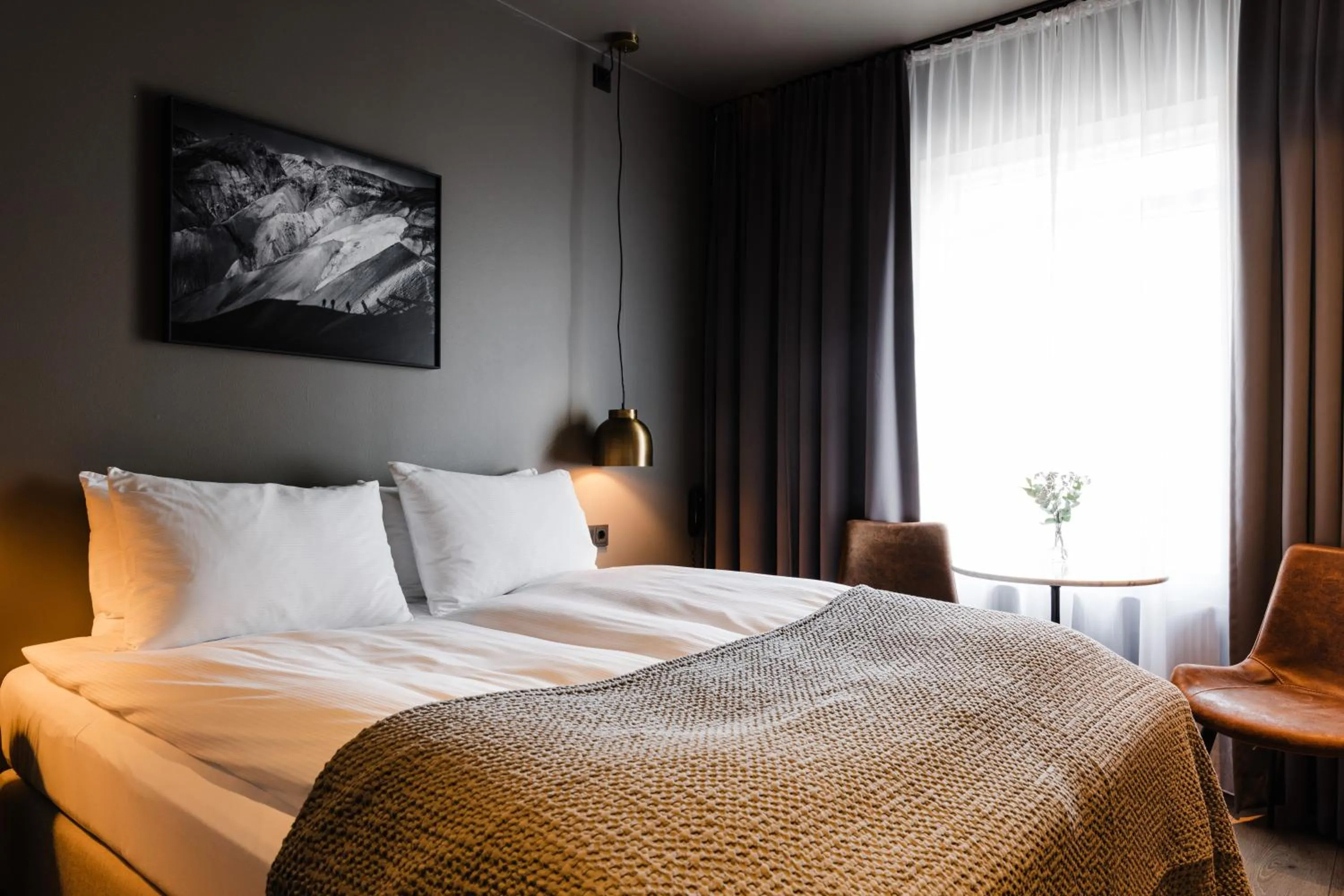 Bed in Hotel Ódinsvé