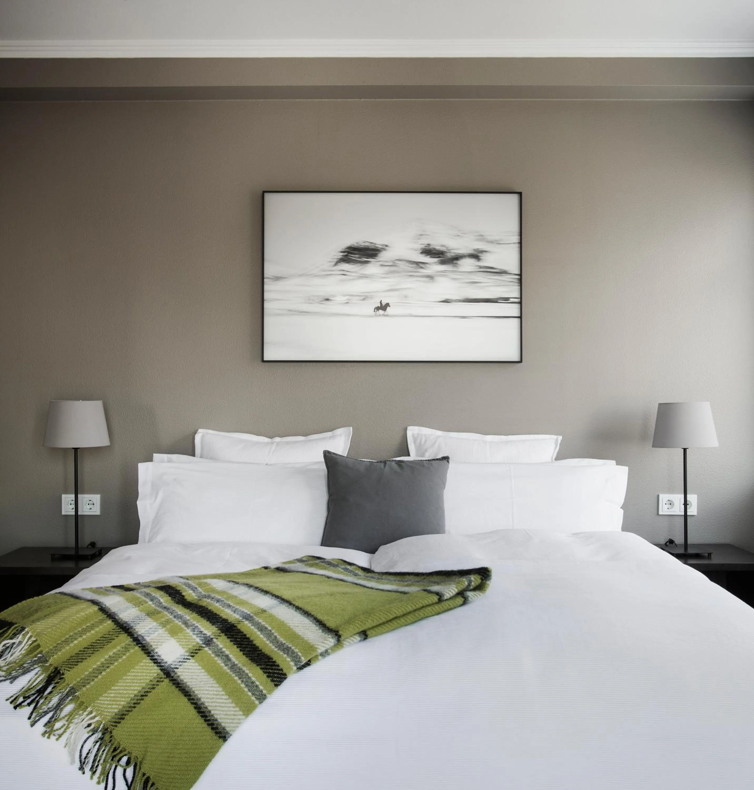 Bed in Hotel Ódinsvé