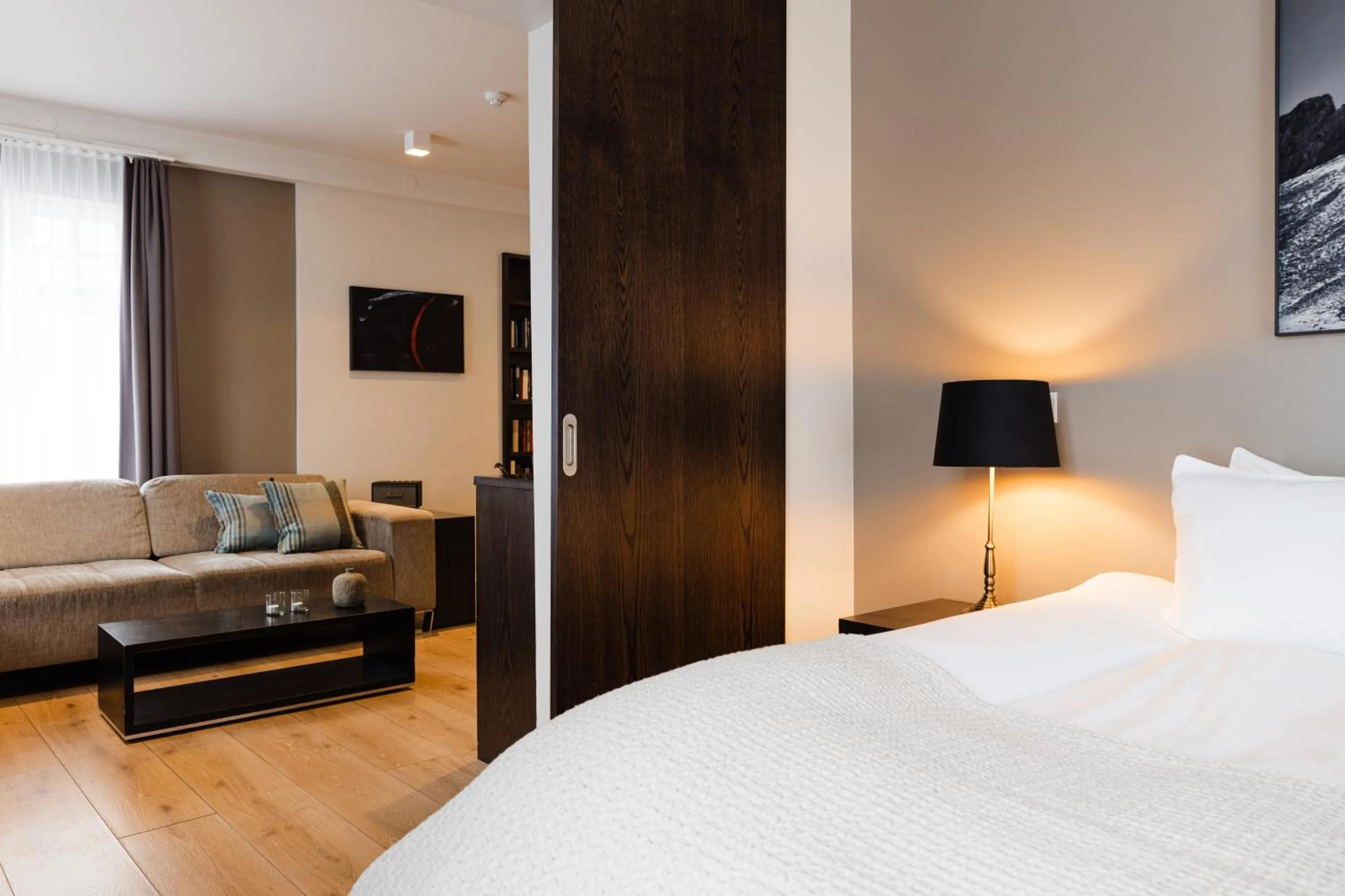 Bed in Hotel Ódinsvé