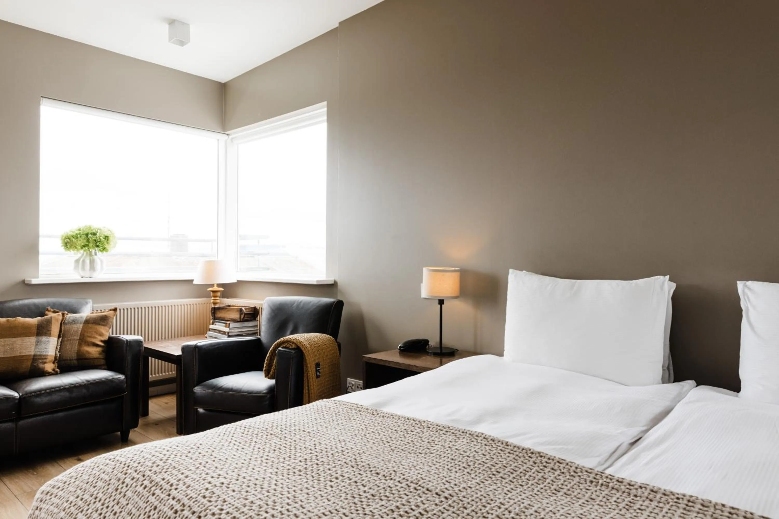 Bed in Hotel Ódinsvé