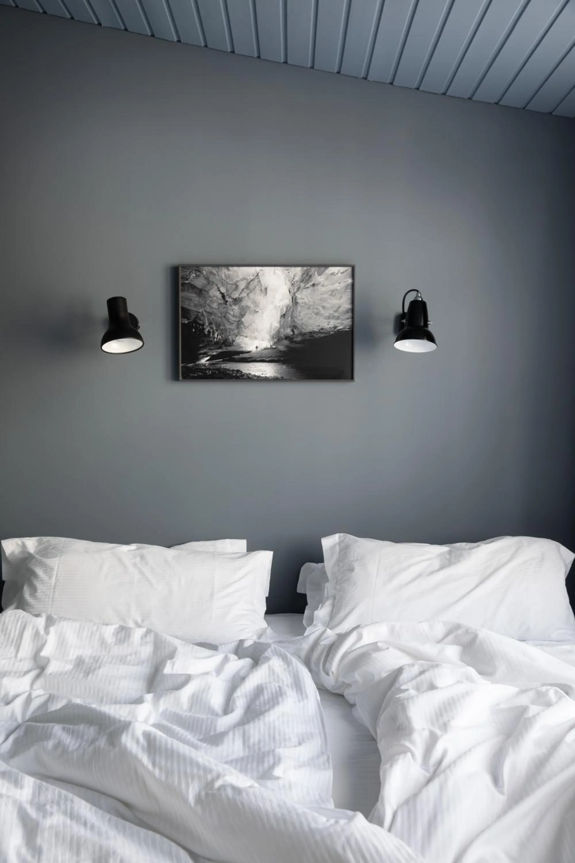 Bed in Hotel Ódinsvé