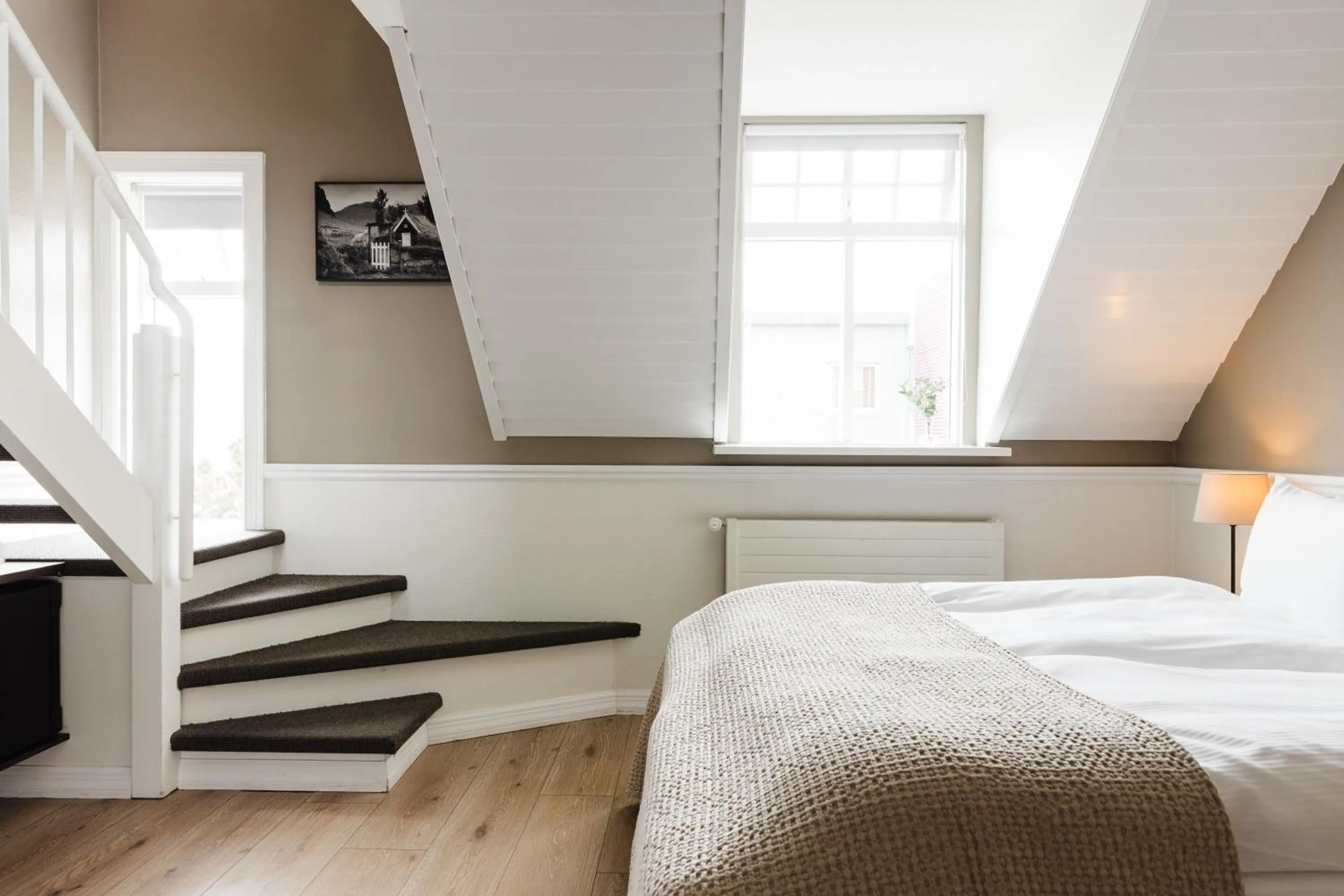 Bed in Hotel Ódinsvé