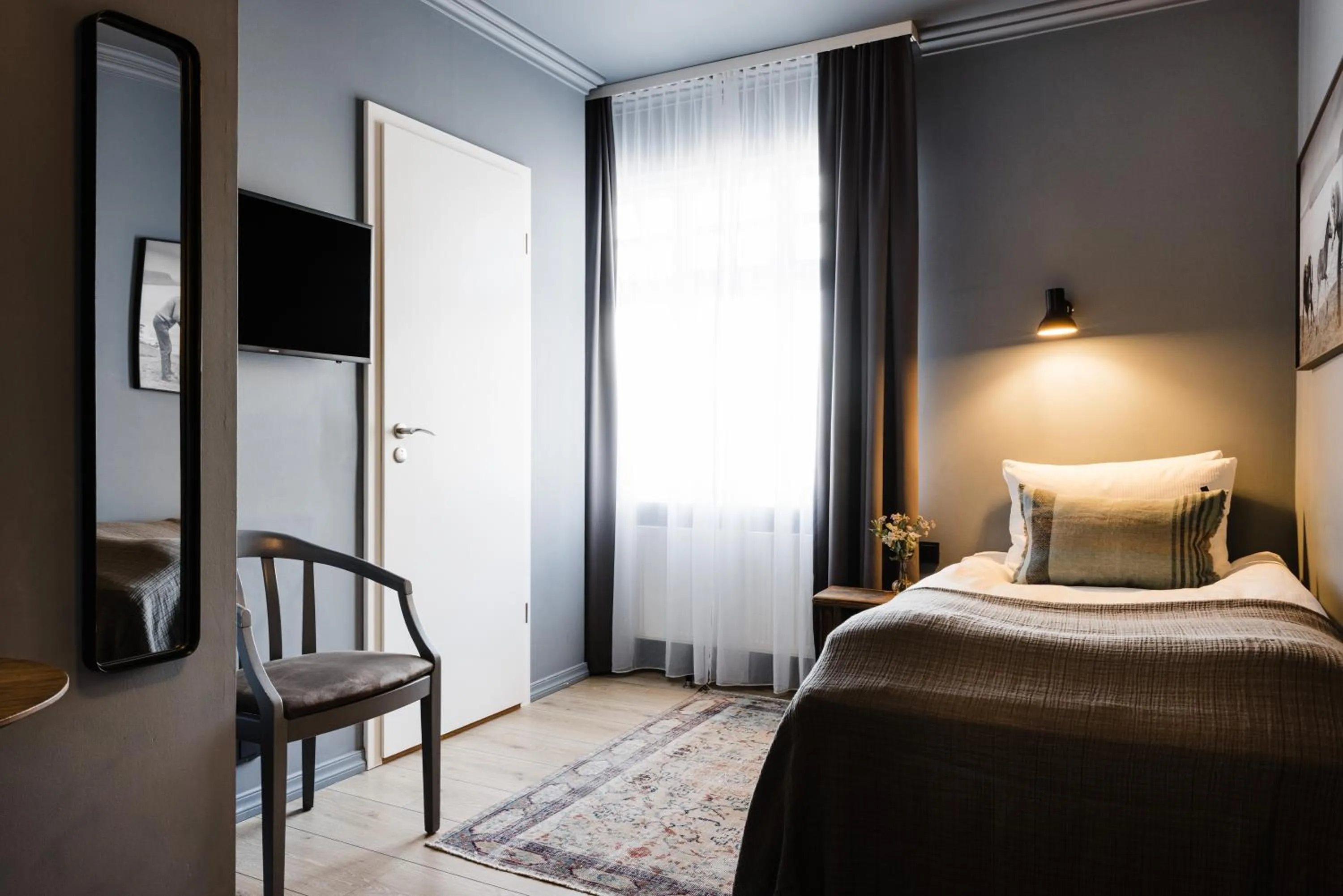 Bed in Hotel Ódinsvé