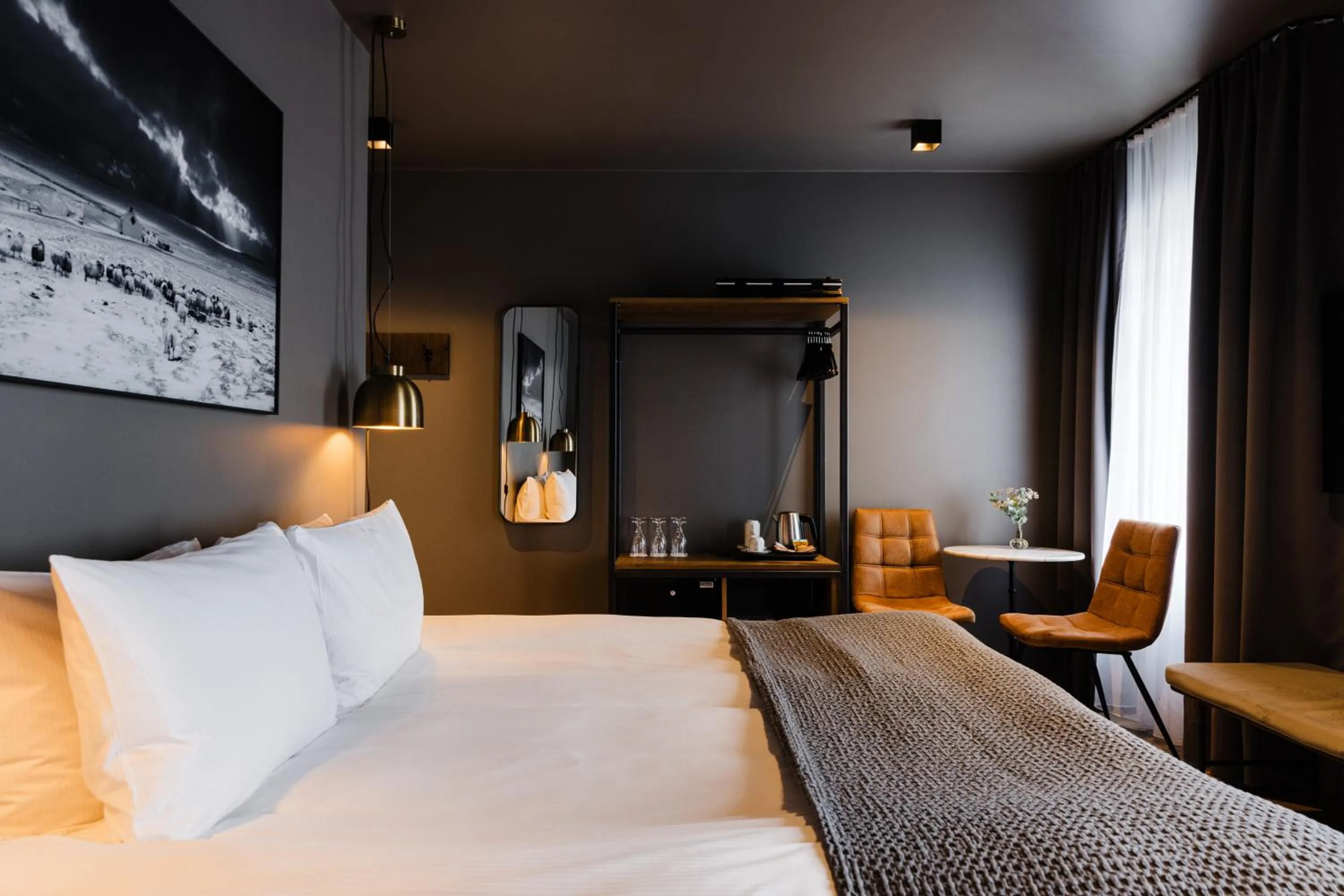 Bedroom, Bed in Hotel Ódinsvé