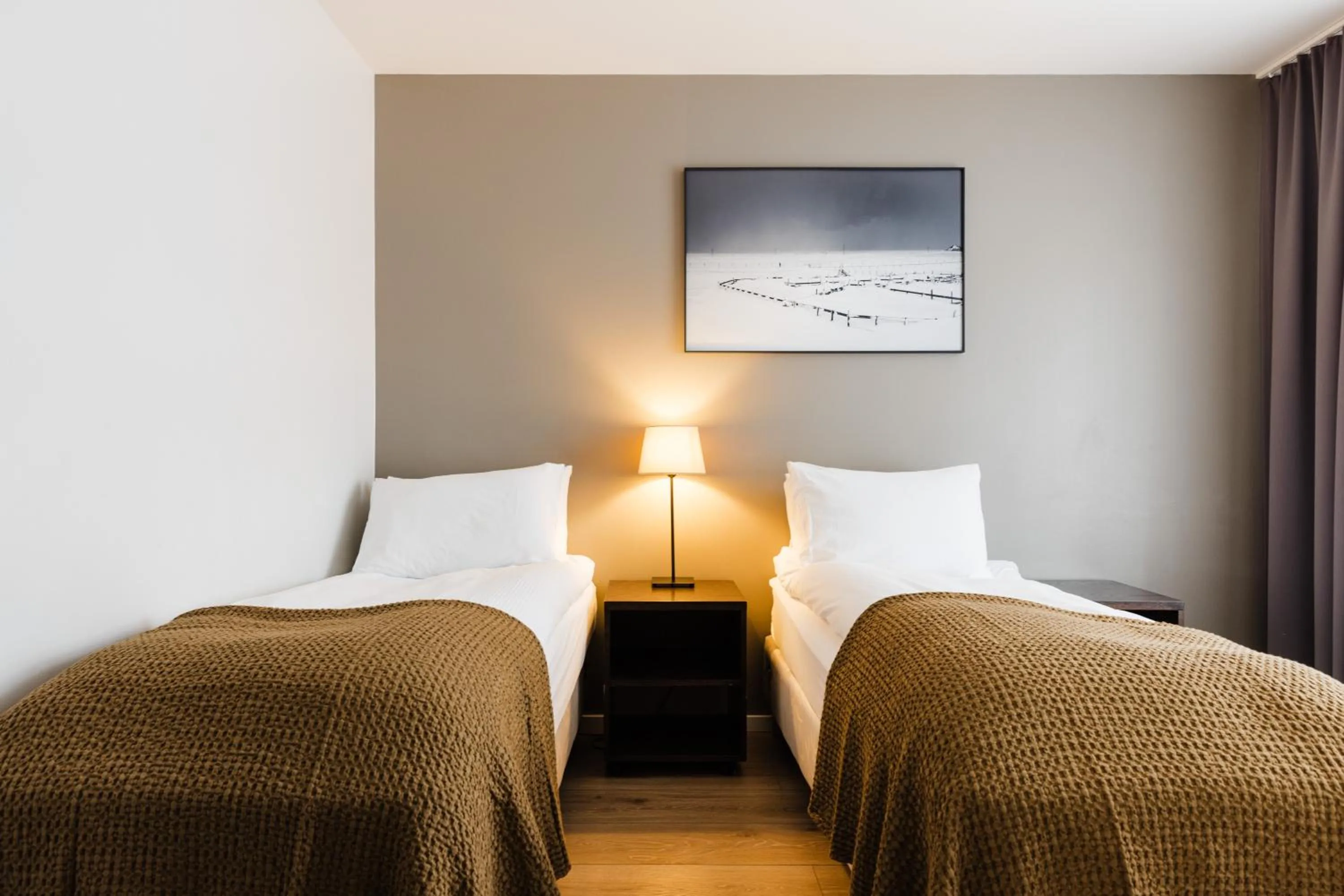 Bed in Hotel Ódinsvé