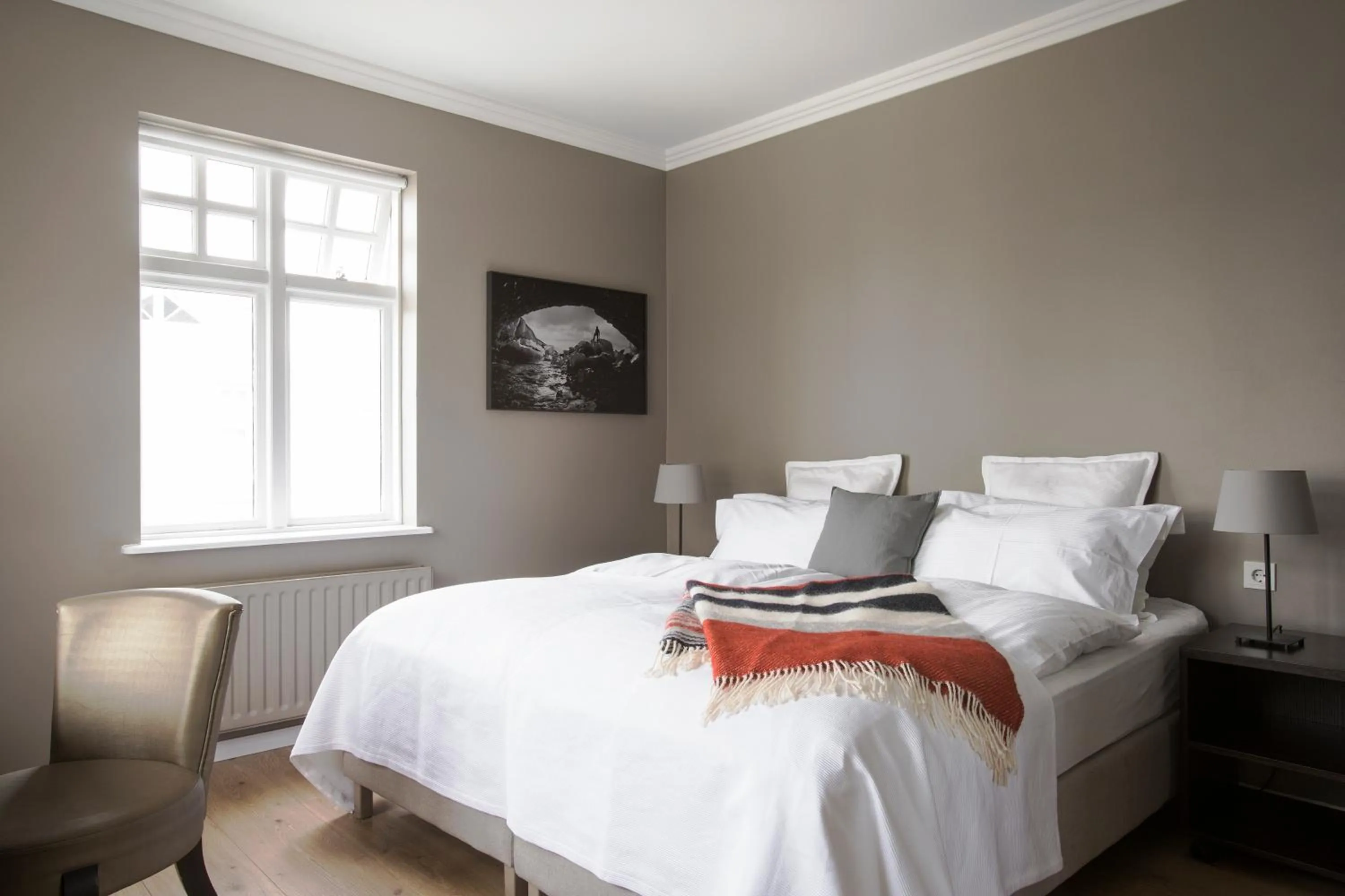 Bed in Hotel Ódinsvé