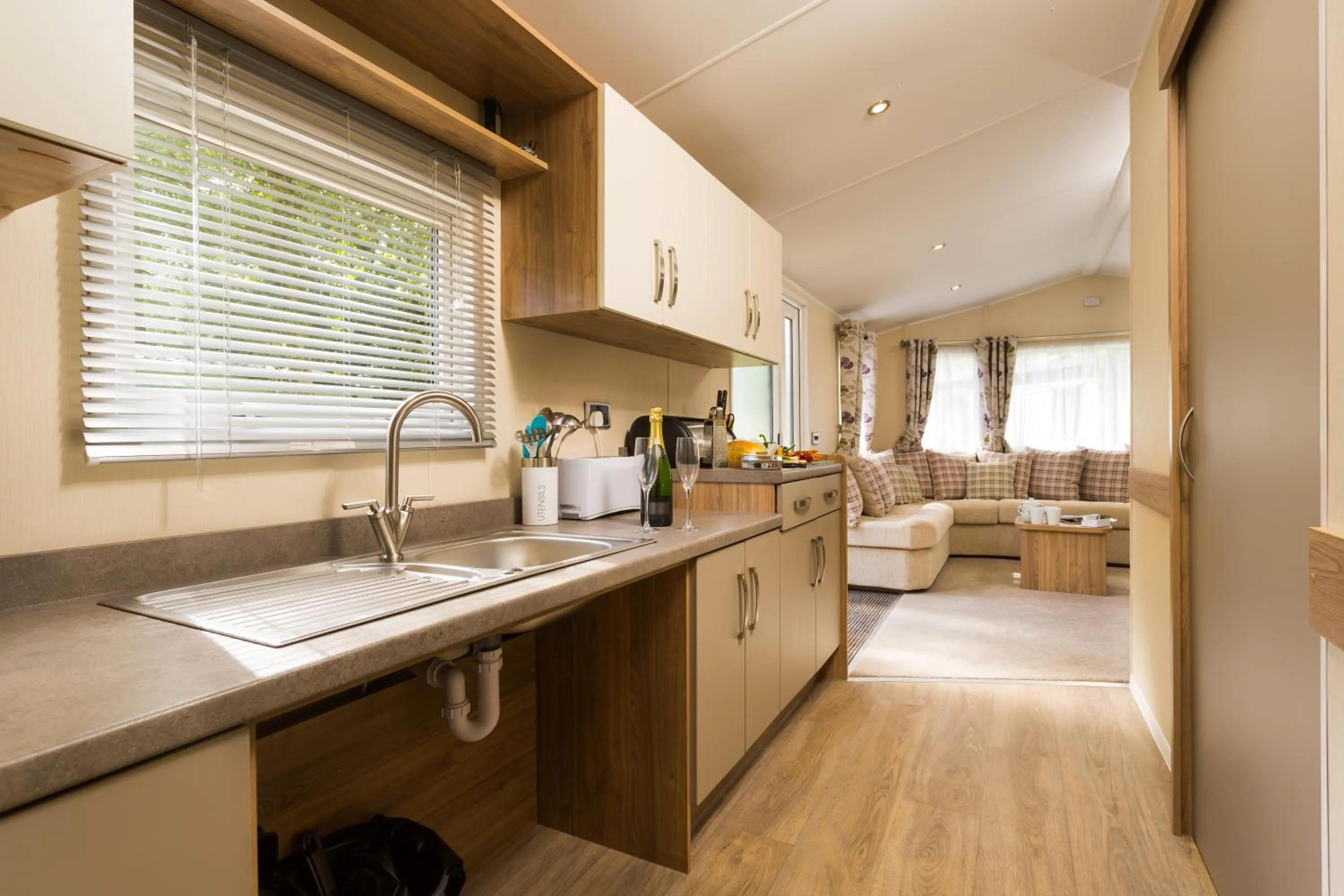 Kitchen or kitchenette in Newby Bridge Country Caravan Park
