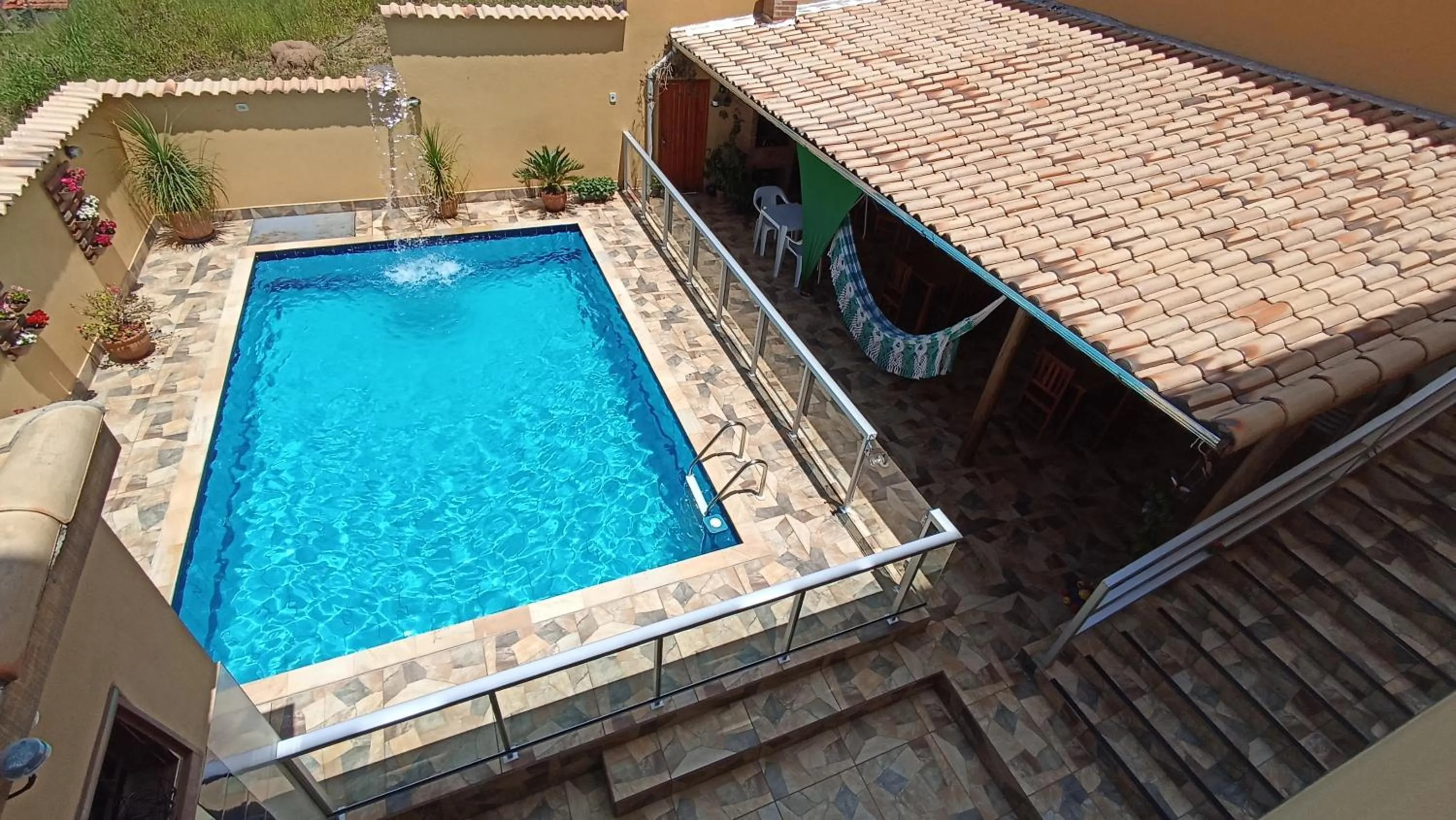 Pool view in Pousada Alejandro