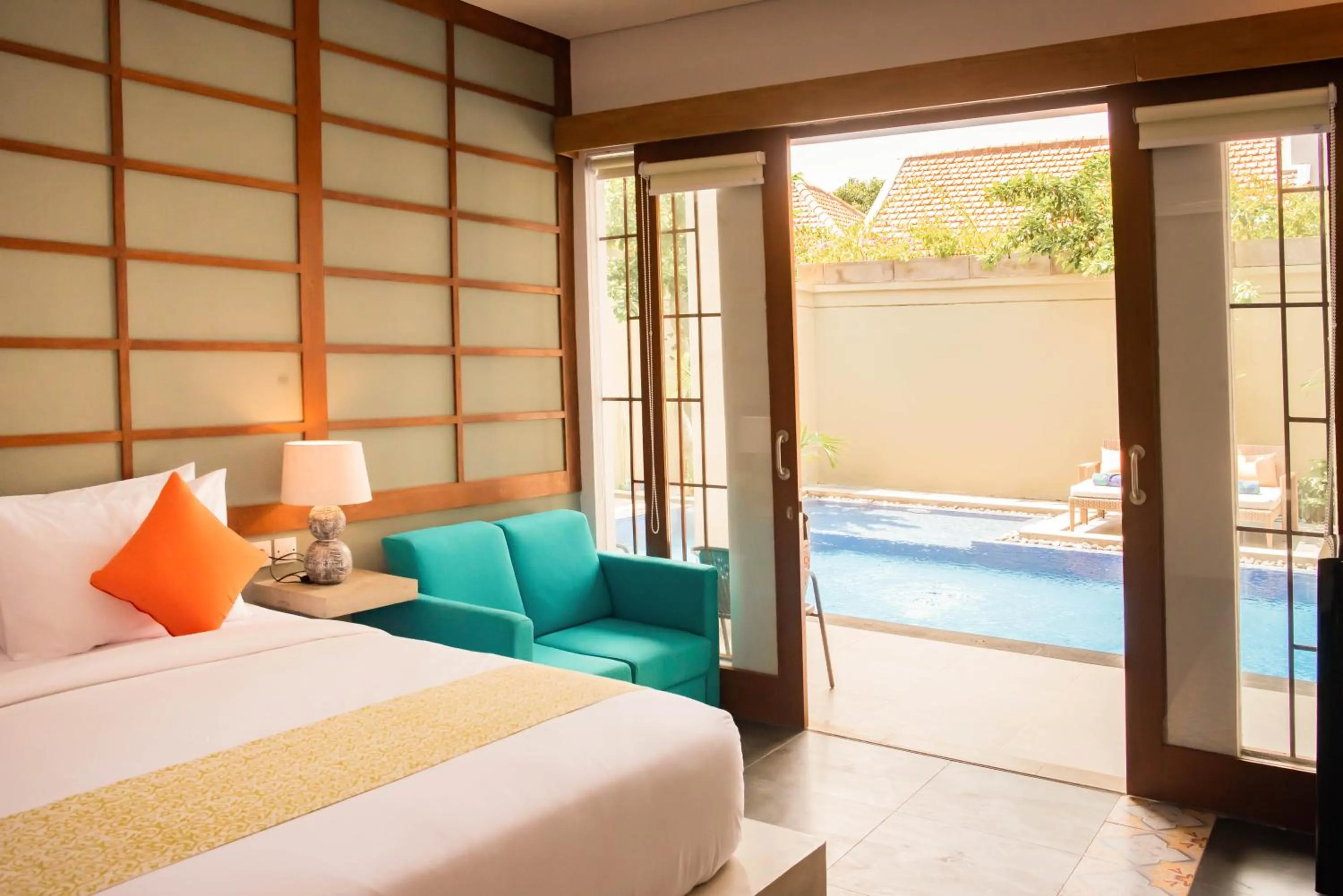Bed in Apple Villa & Suite Seminyak