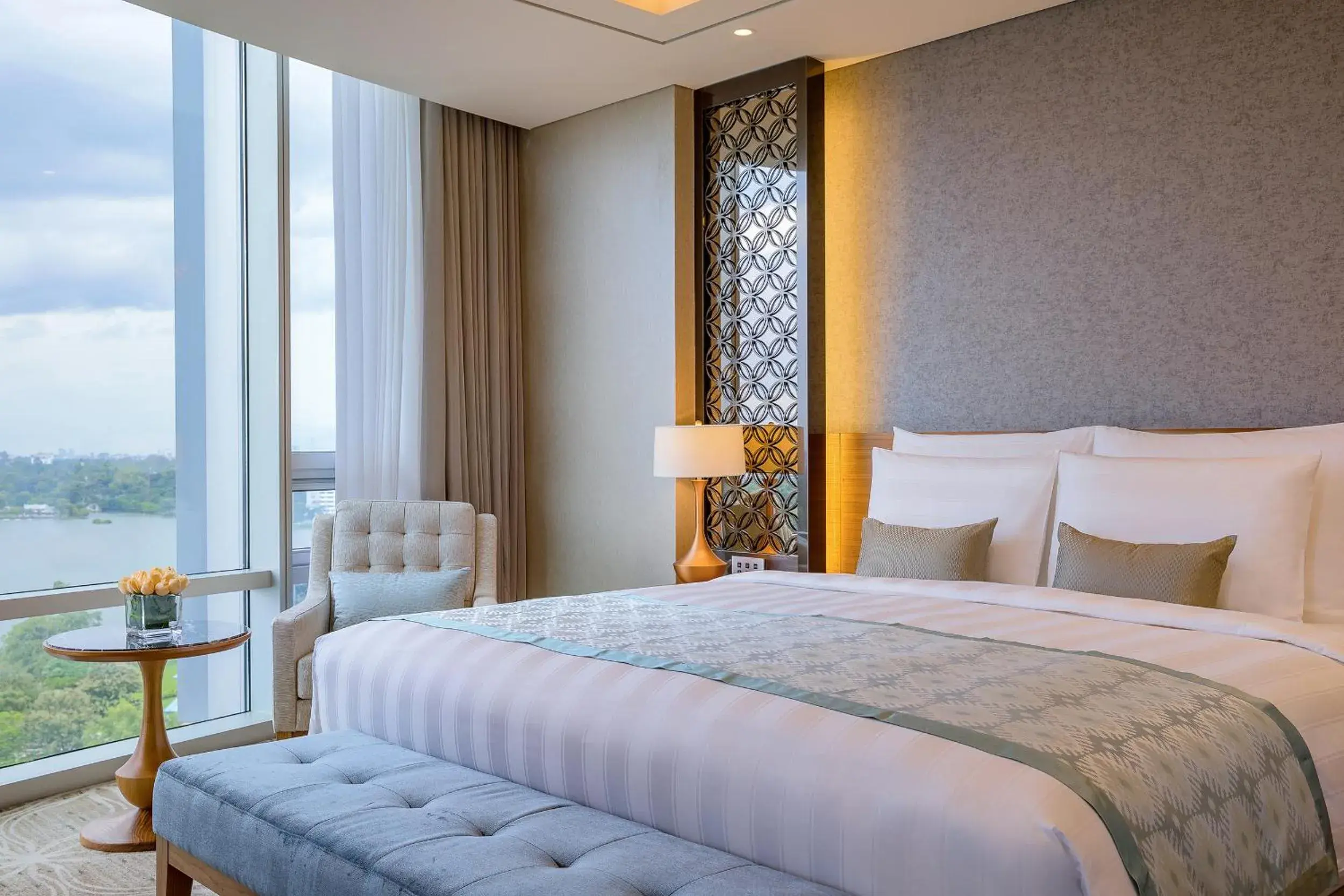 City view, Bed in LOTTE Hotel Yangon City view, Bed in LOTTE Hotel Yangon