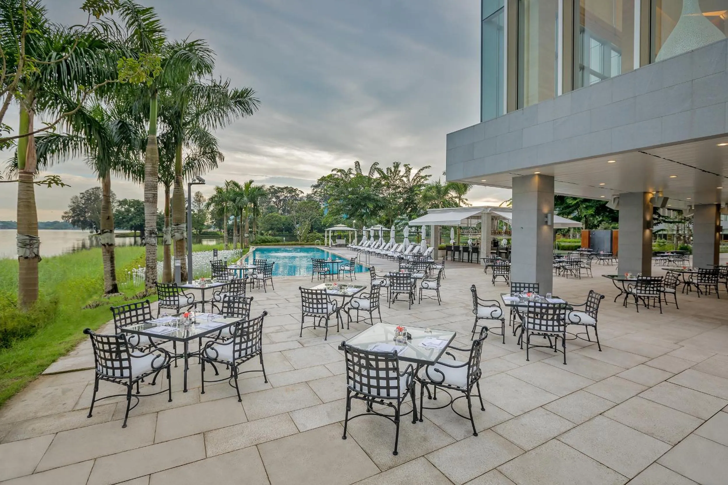 Pool view in LOTTE Hotel Yangon