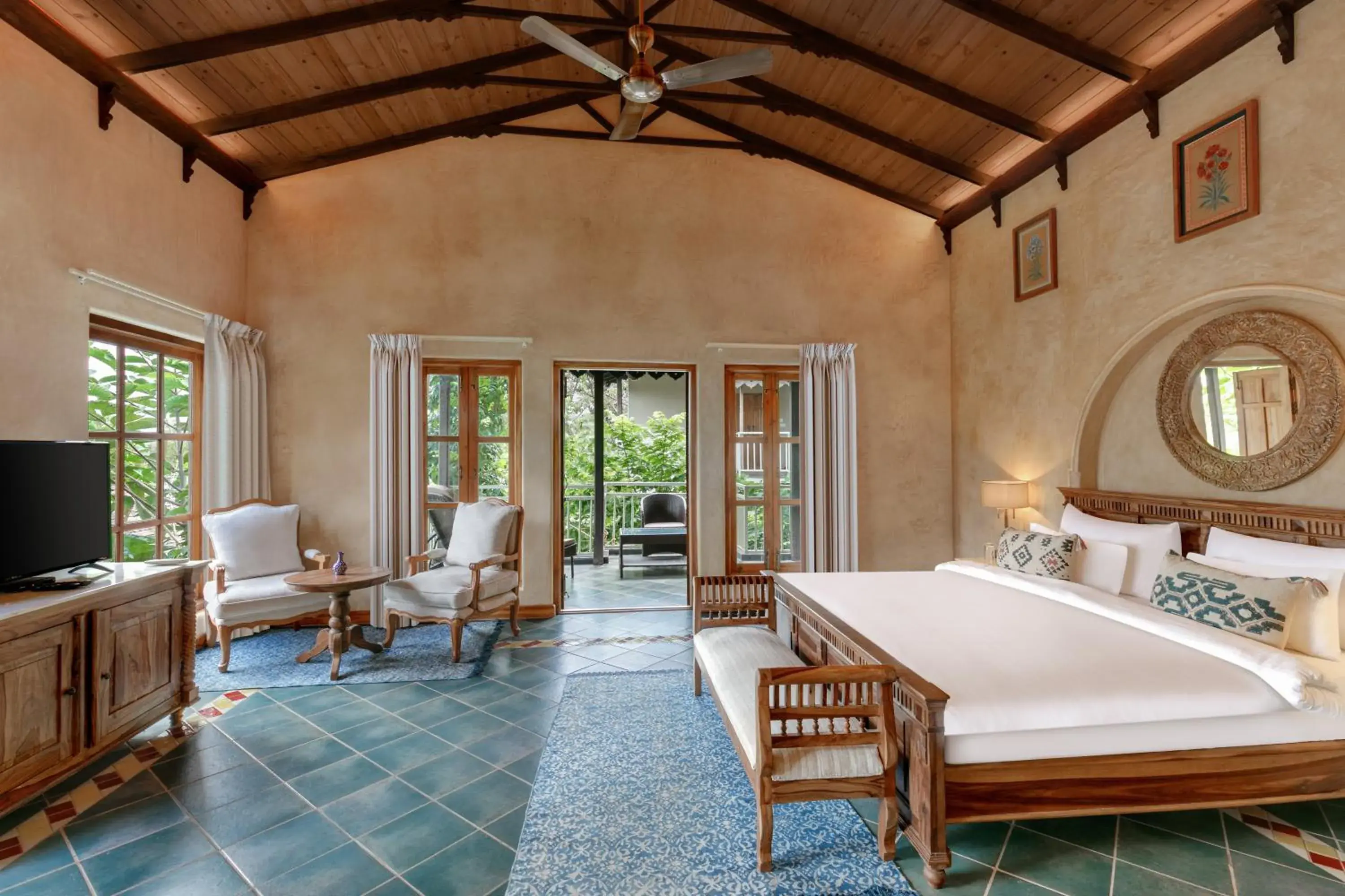 View (from property/room), Bed in Amritara Aura Resort & Spa View (from property/room), Bed in Amritara Aura Resort & Spa