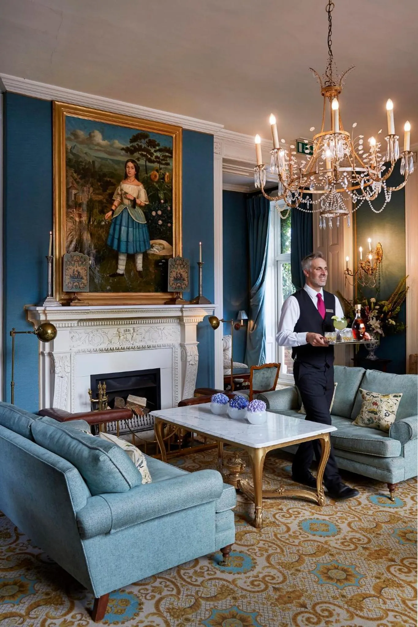 Library in Summer Lodge Country House Hotel