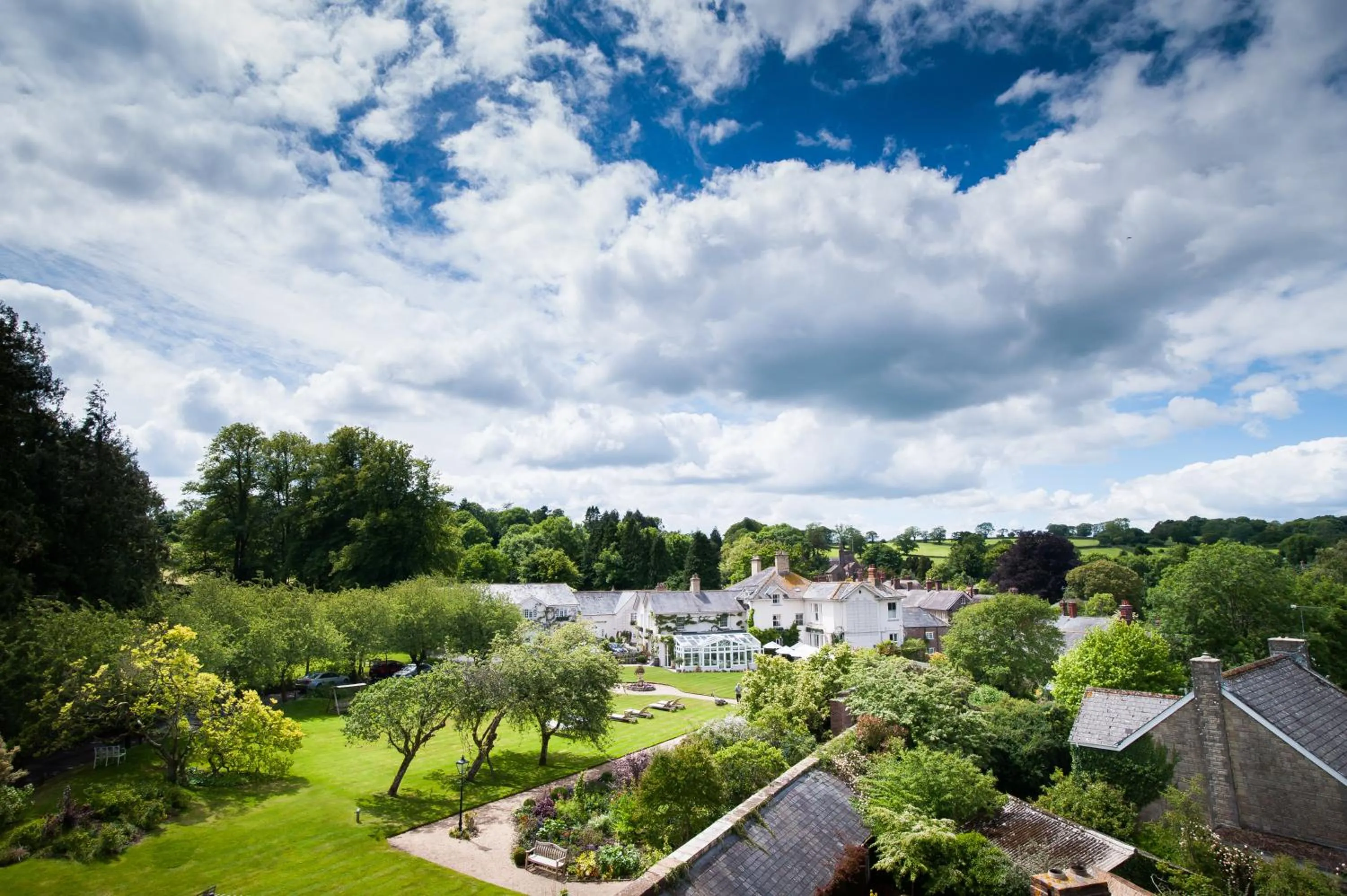 Bird's eye view in Summer Lodge Country House Hotel