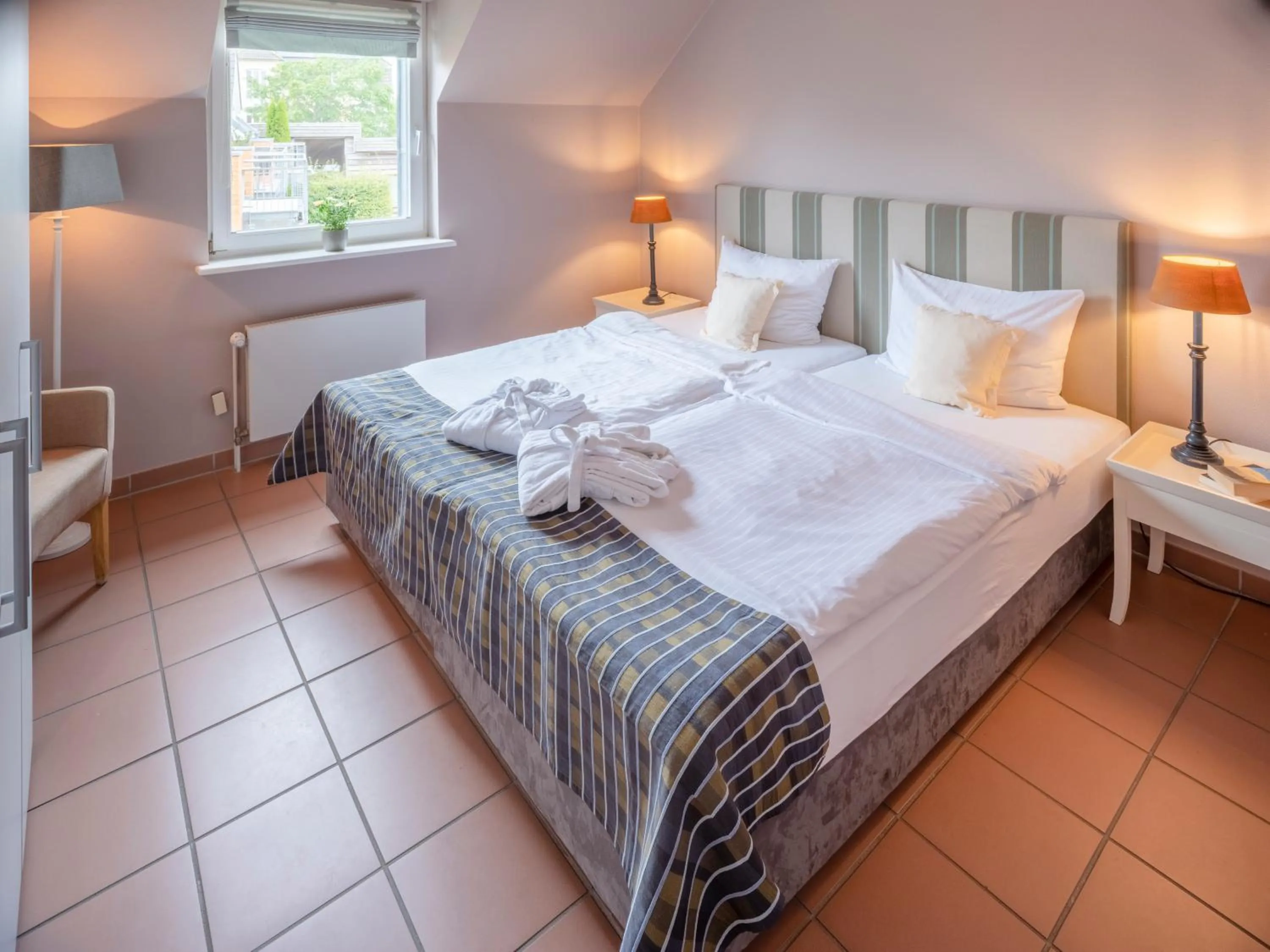 Bed in Hotel Hüttmann