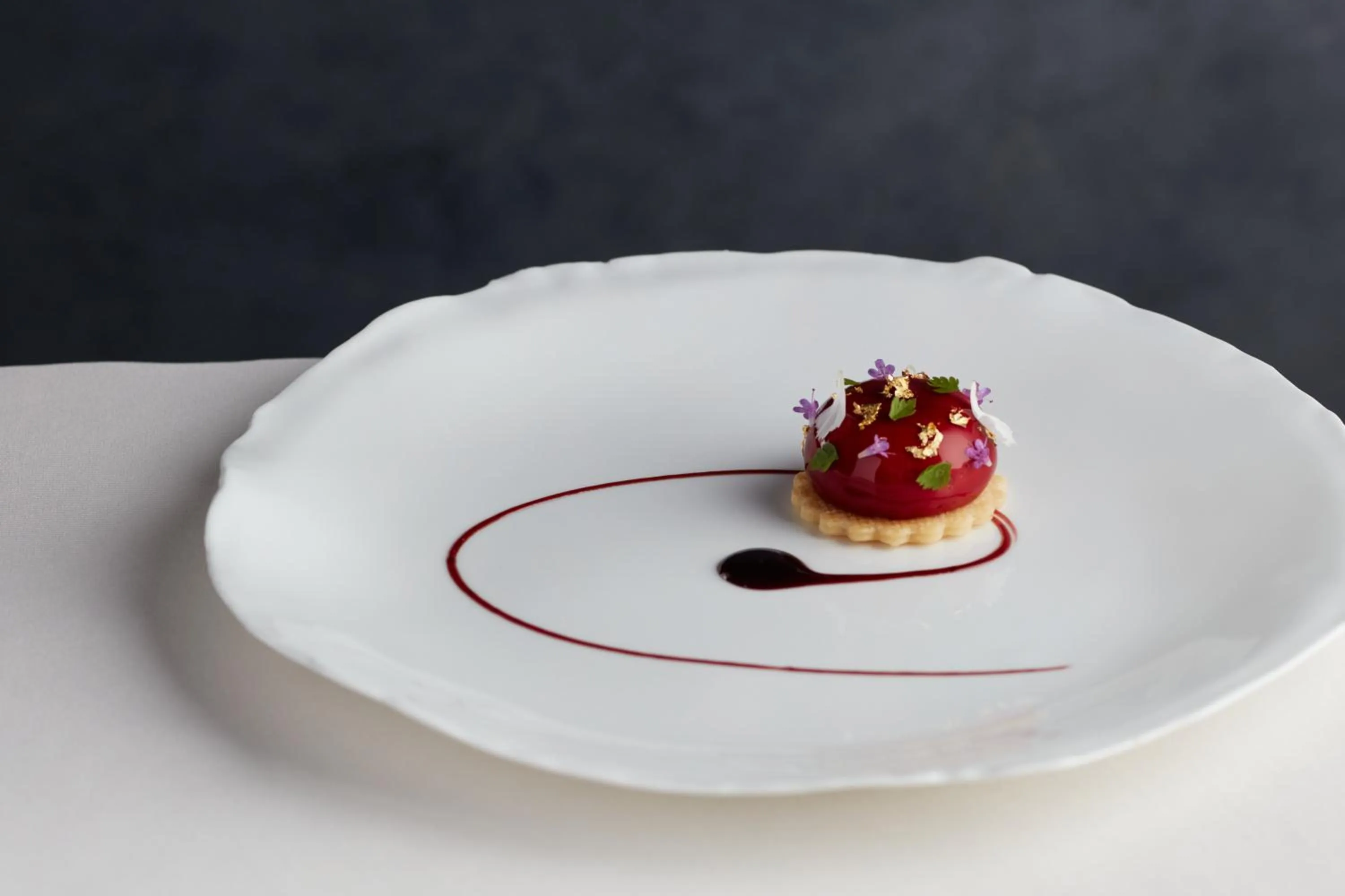 Food close-up in Lympstone Manor Hotel Restaurant & Vineyard - Relais & Chateaux