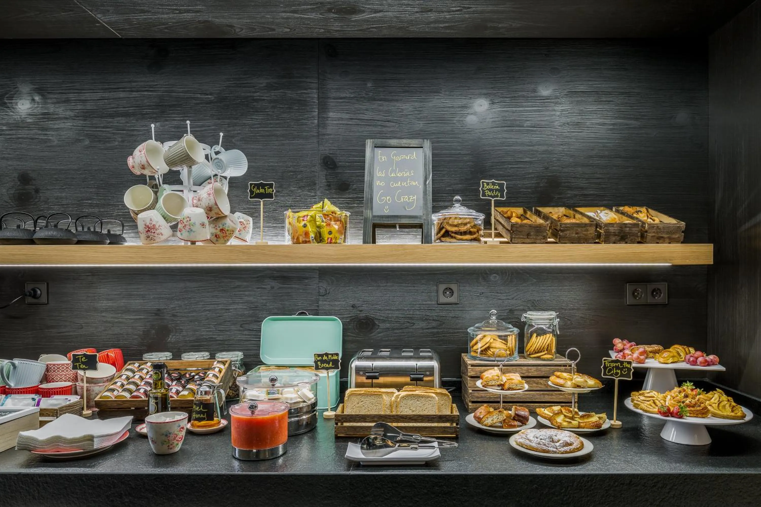 Buffet breakfast in Room Mate Collection Gerard, Barcelona