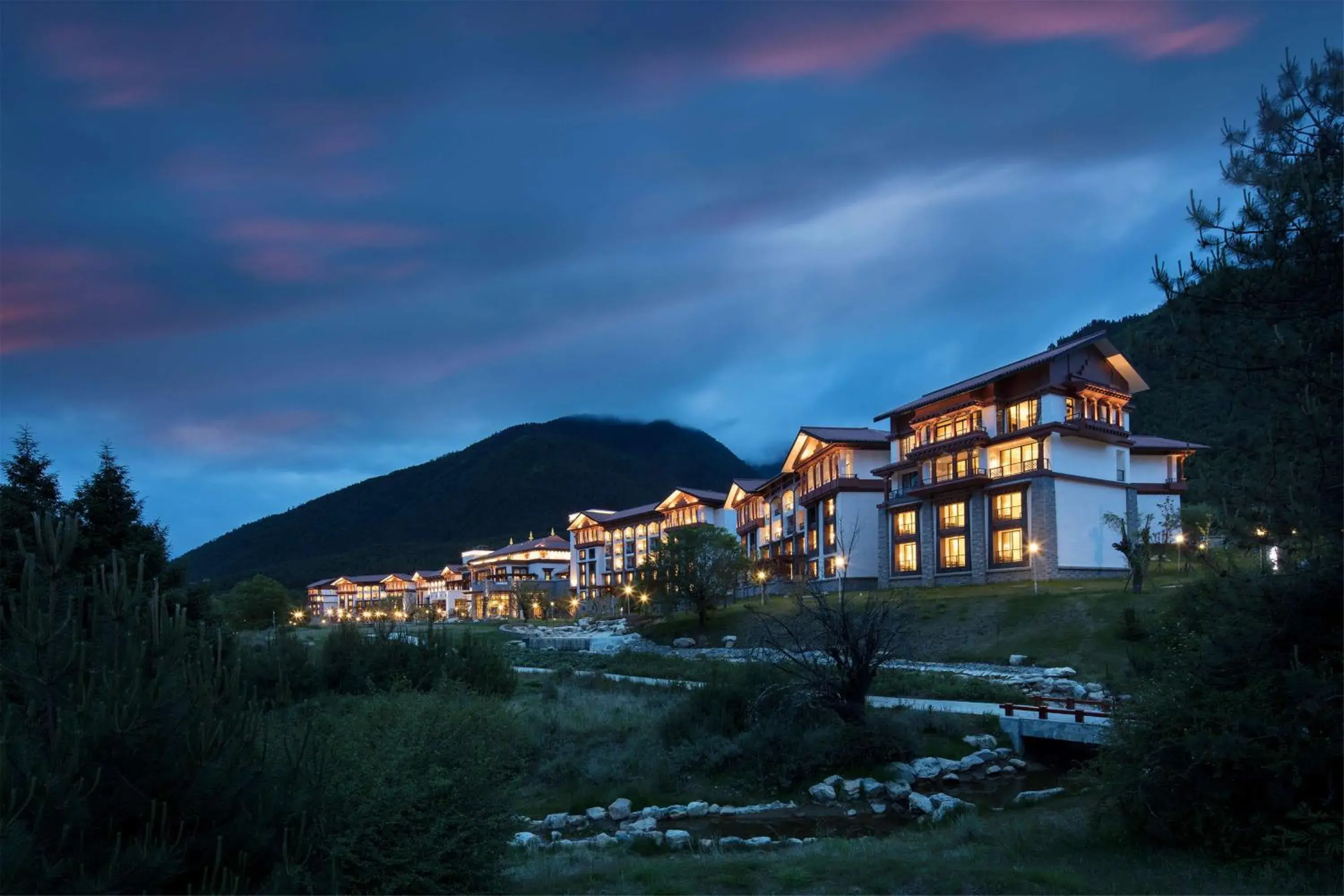 Property building in Hilton Linzhi Resort Property building in Hilton Linzhi Resort