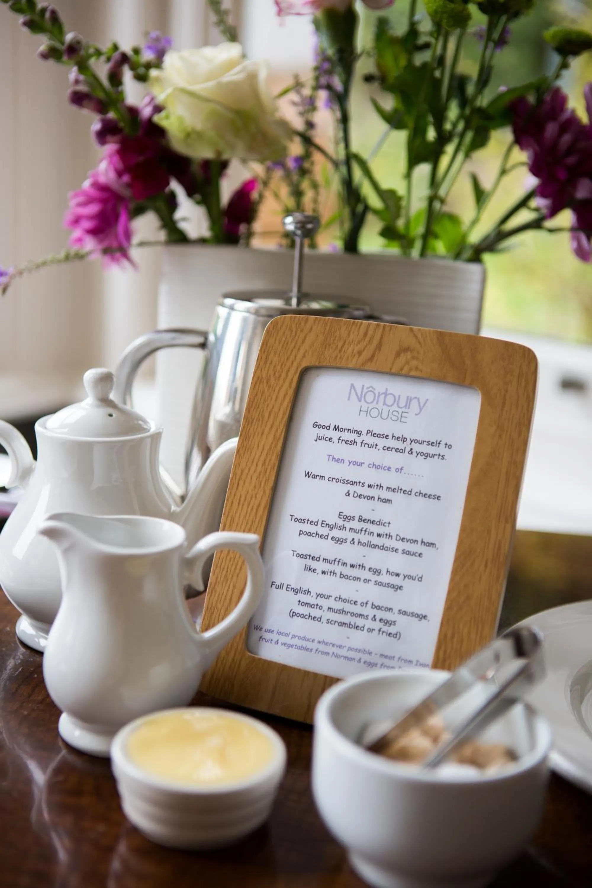Food and drinks in Norbury House Stylish Accommodation