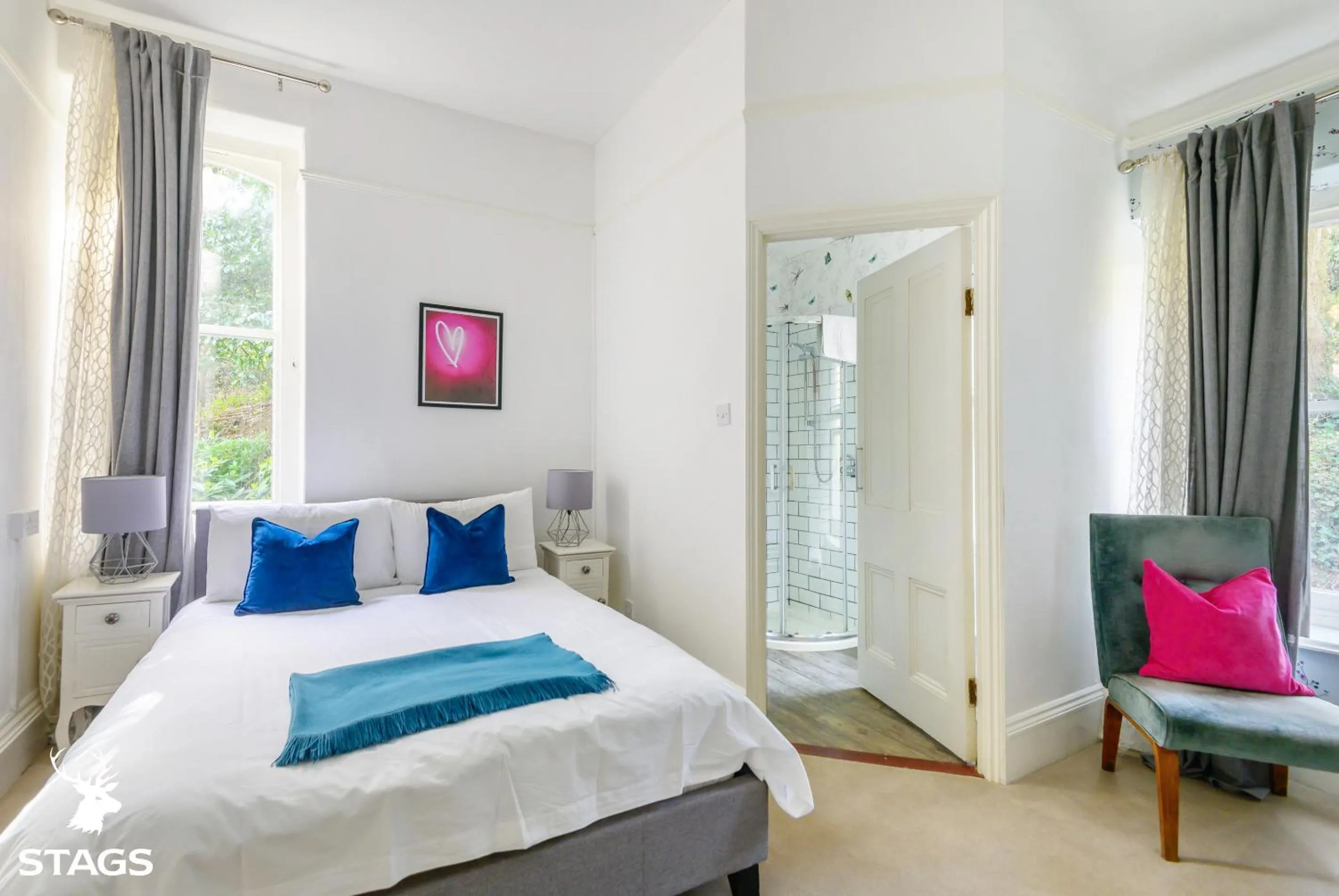 Bedroom, Bed in Norbury House Stylish Accommodation