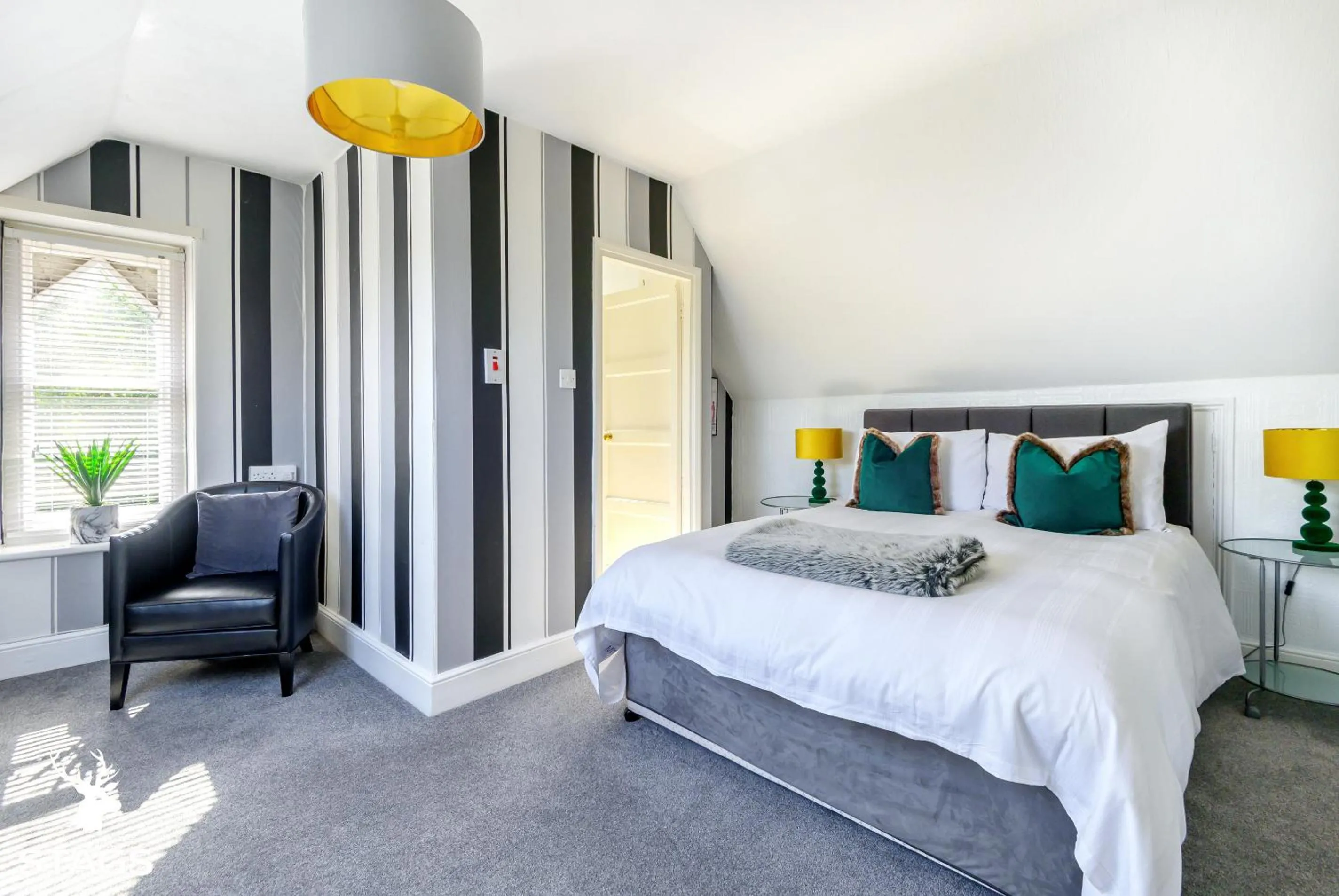 Bedroom, Bed in Norbury House Stylish Accommodation