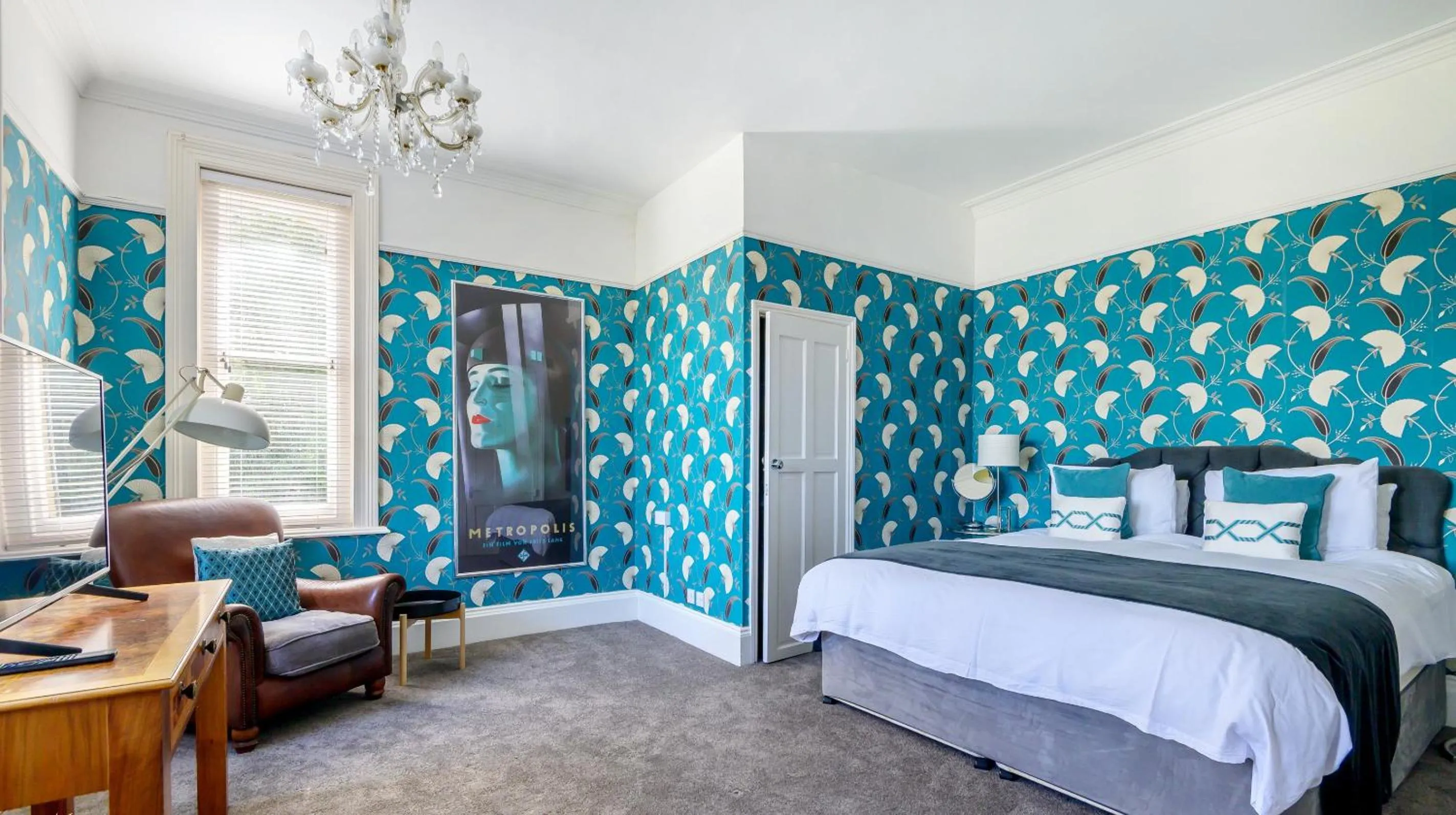 Bed in Norbury House Stylish Accommodation