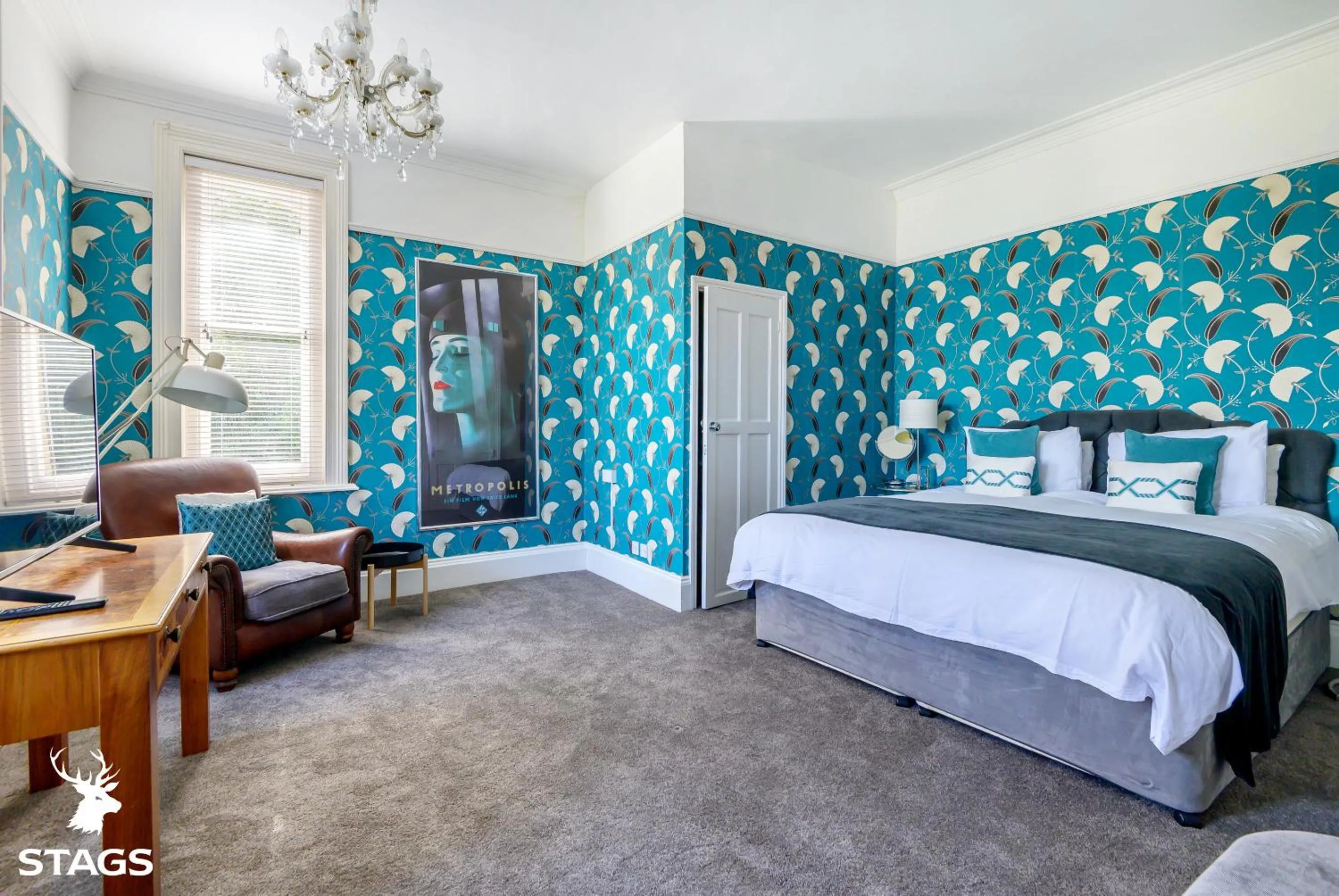 Bed in Norbury House Stylish Accommodation