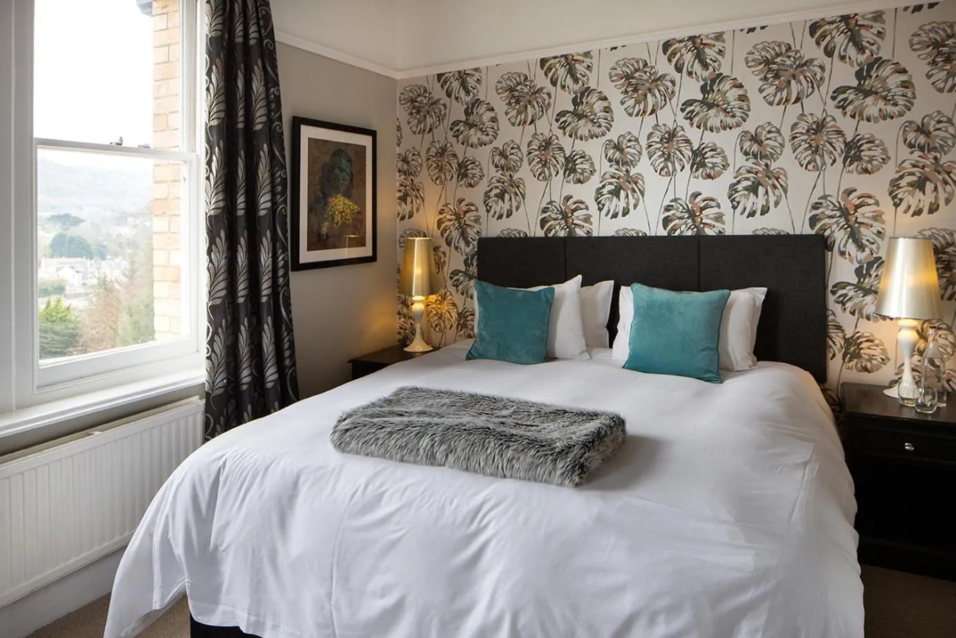 Bed in Norbury House Stylish Accommodation